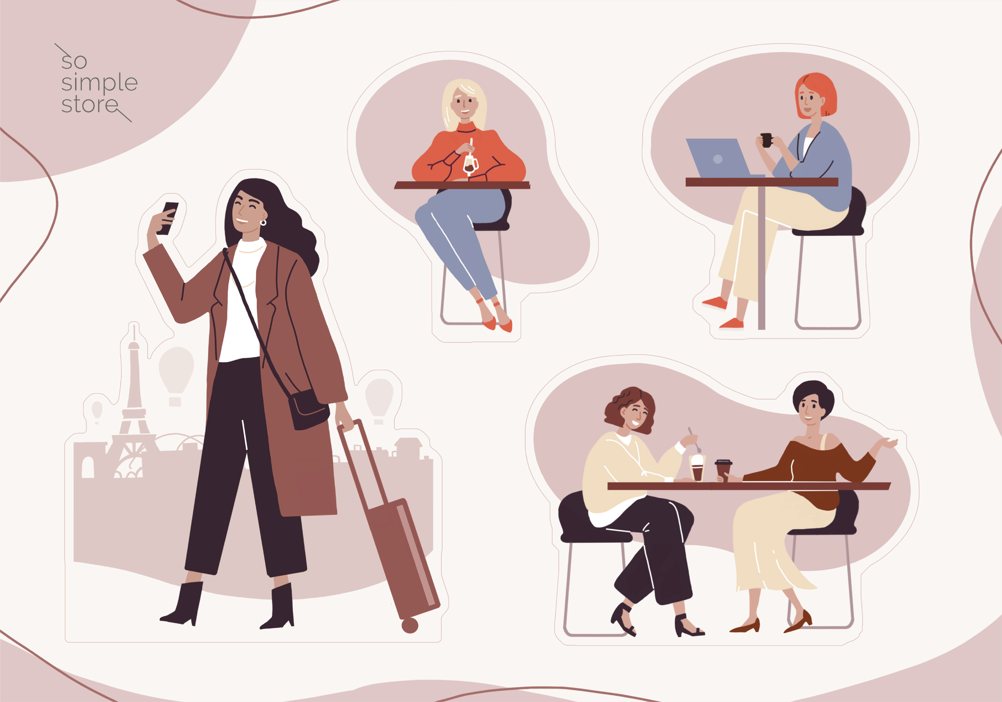 Иллюстрации для бренда SoSimpleStore — Изображение №9 — Брендинг, Иллюстрация на Dprofile