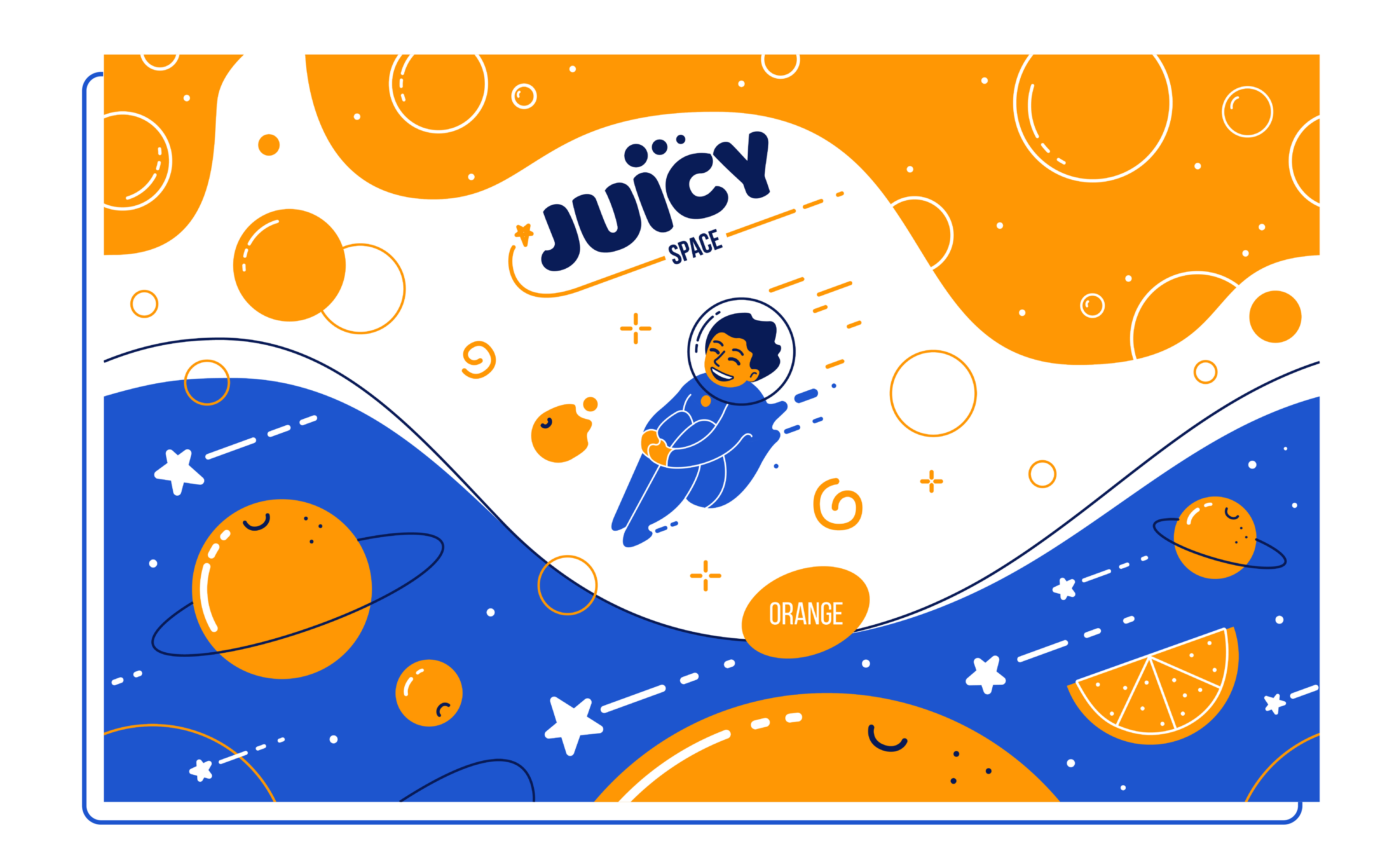 Illustrations for brand juicy space — Изображение №5 — Брендинг, Иллюстрация на Dprofile