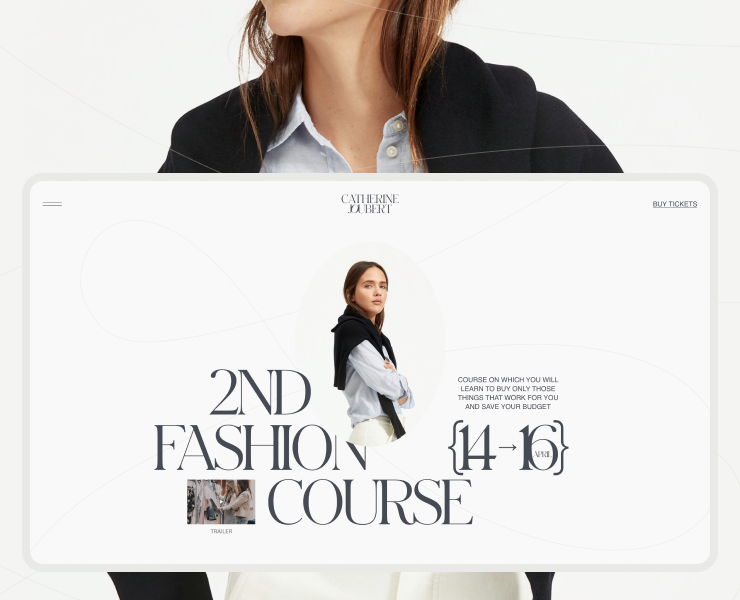 Catherine Joubert — web, brand — Интерфейсы, Брендинг на Dprofile