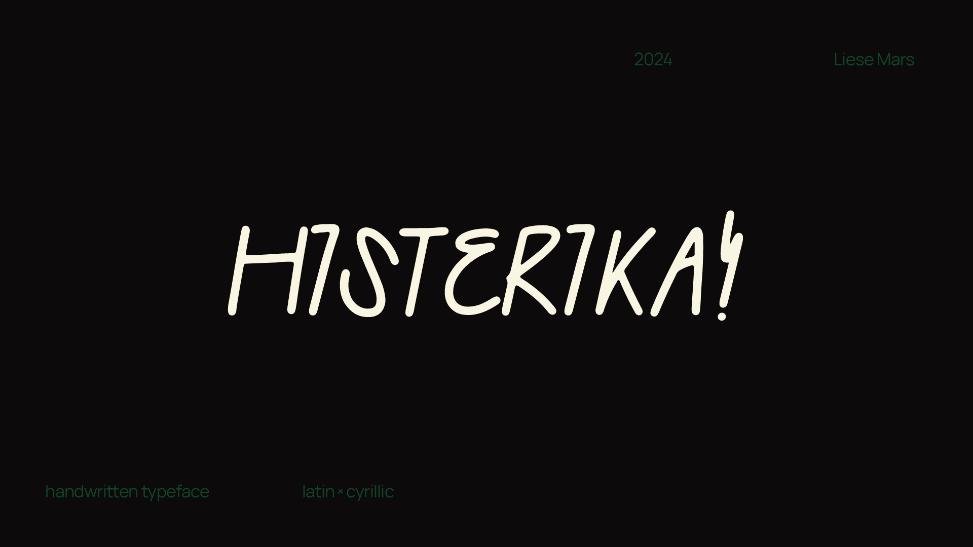 histerika typeface — Изображение №1 — Графика на Dprofile