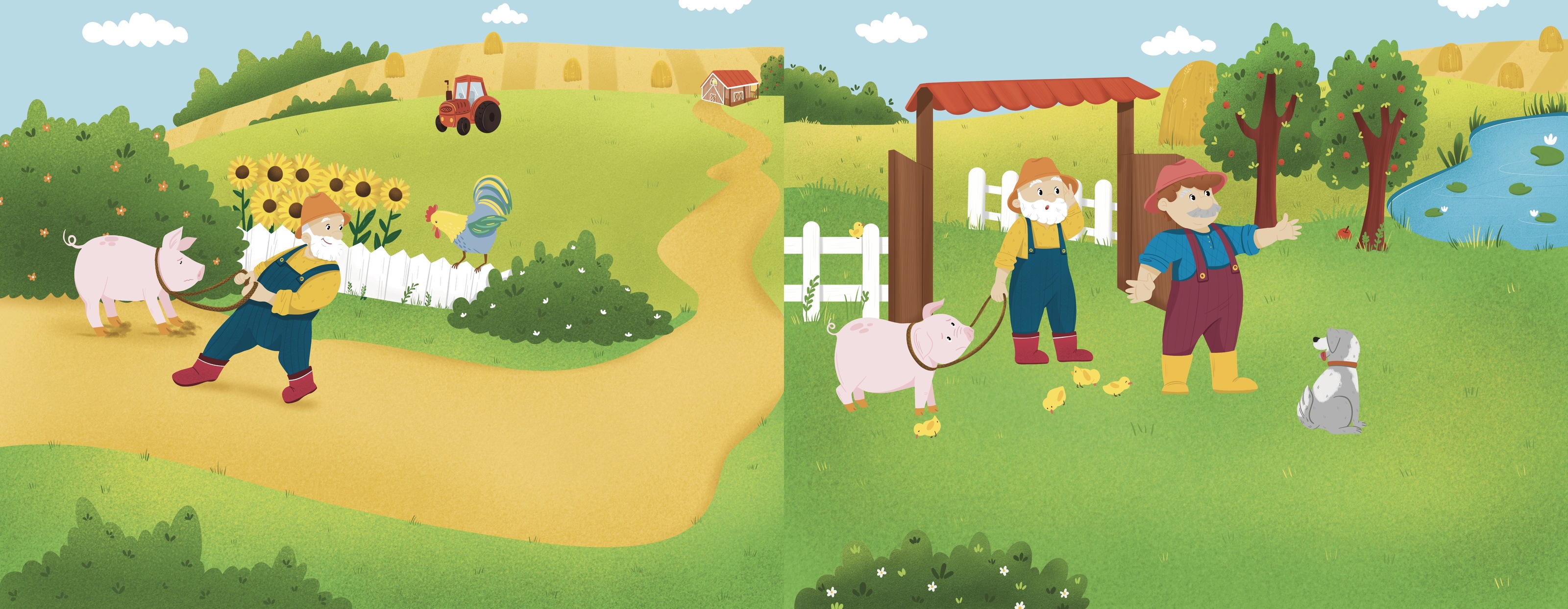 Детская книга "Farmer Joe" — Изображение №3 — Иллюстрация на Dprofile