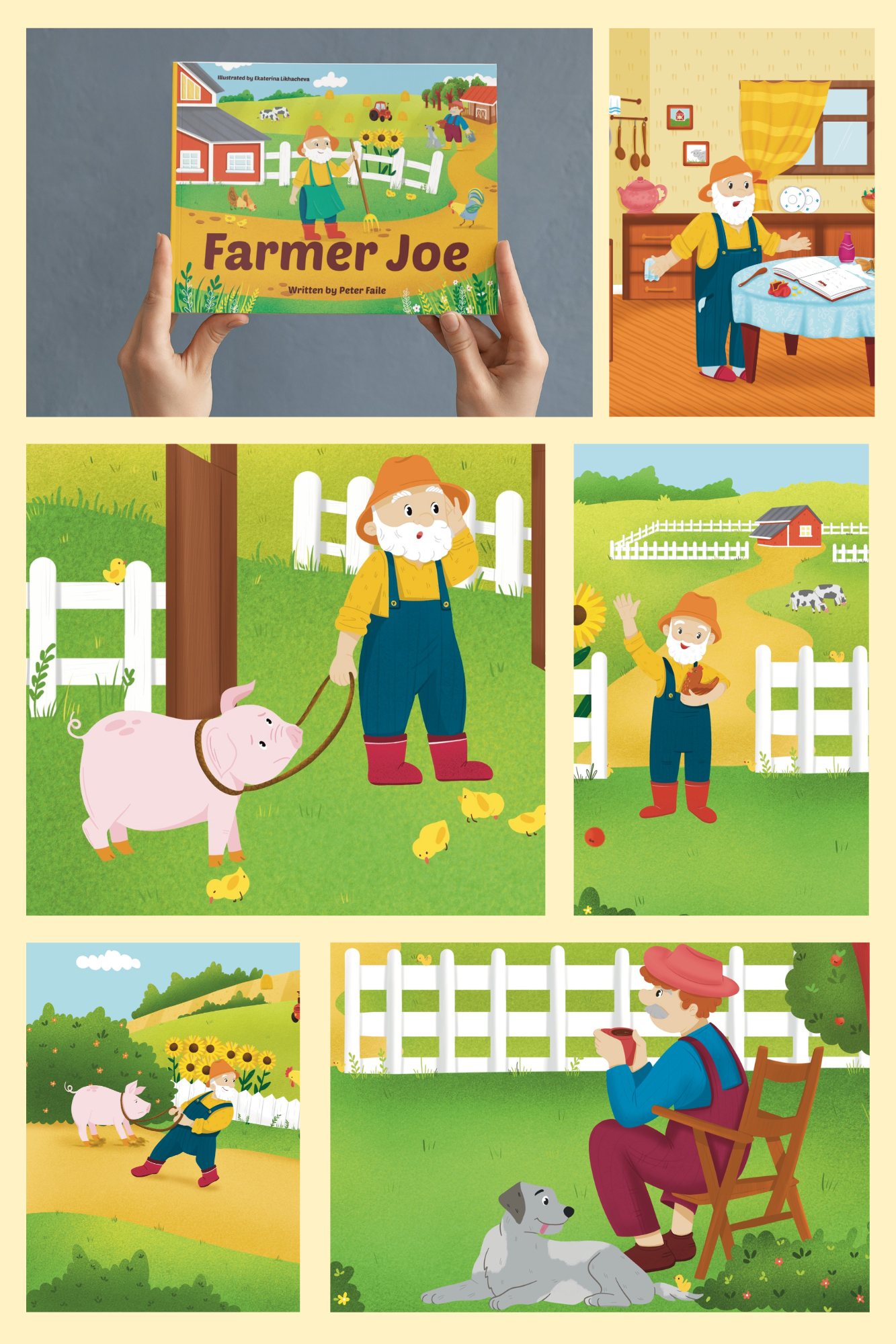 Детская книга "Farmer Joe" — Изображение №4 — Иллюстрация на Dprofile