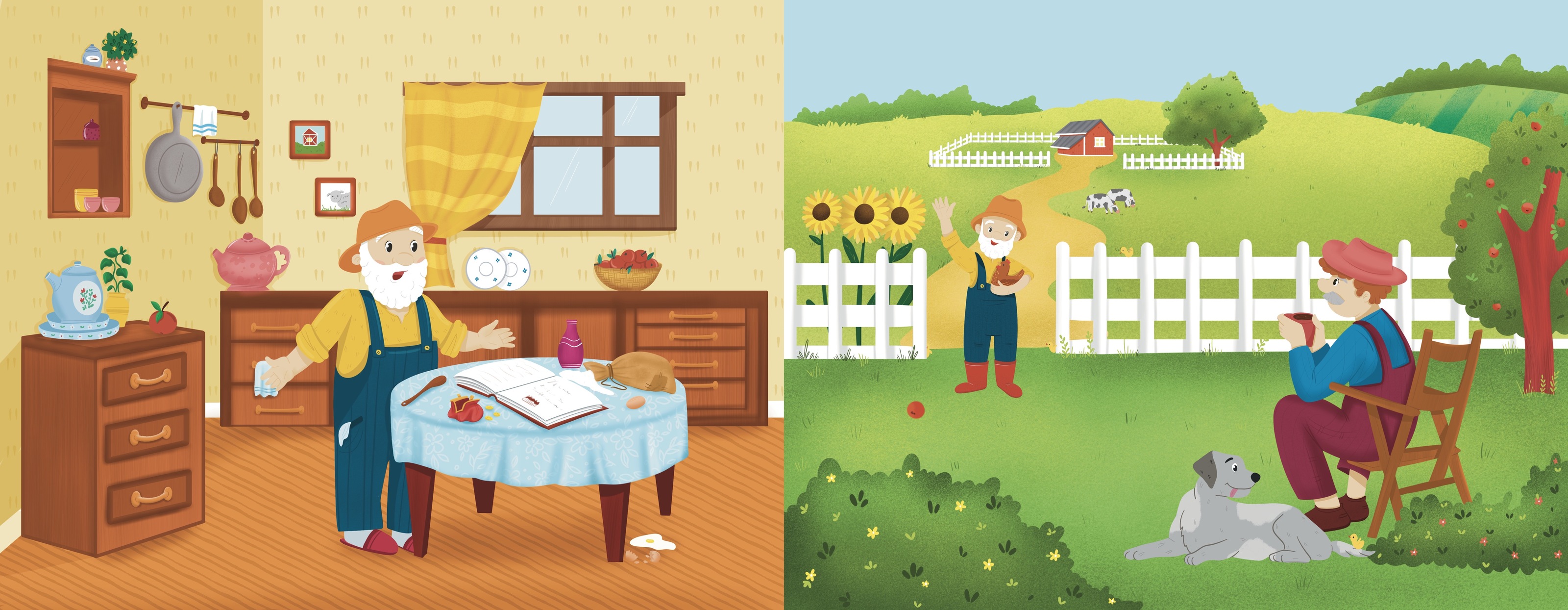Детская книга "Farmer Joe" — Изображение №2 — Иллюстрация на Dprofile