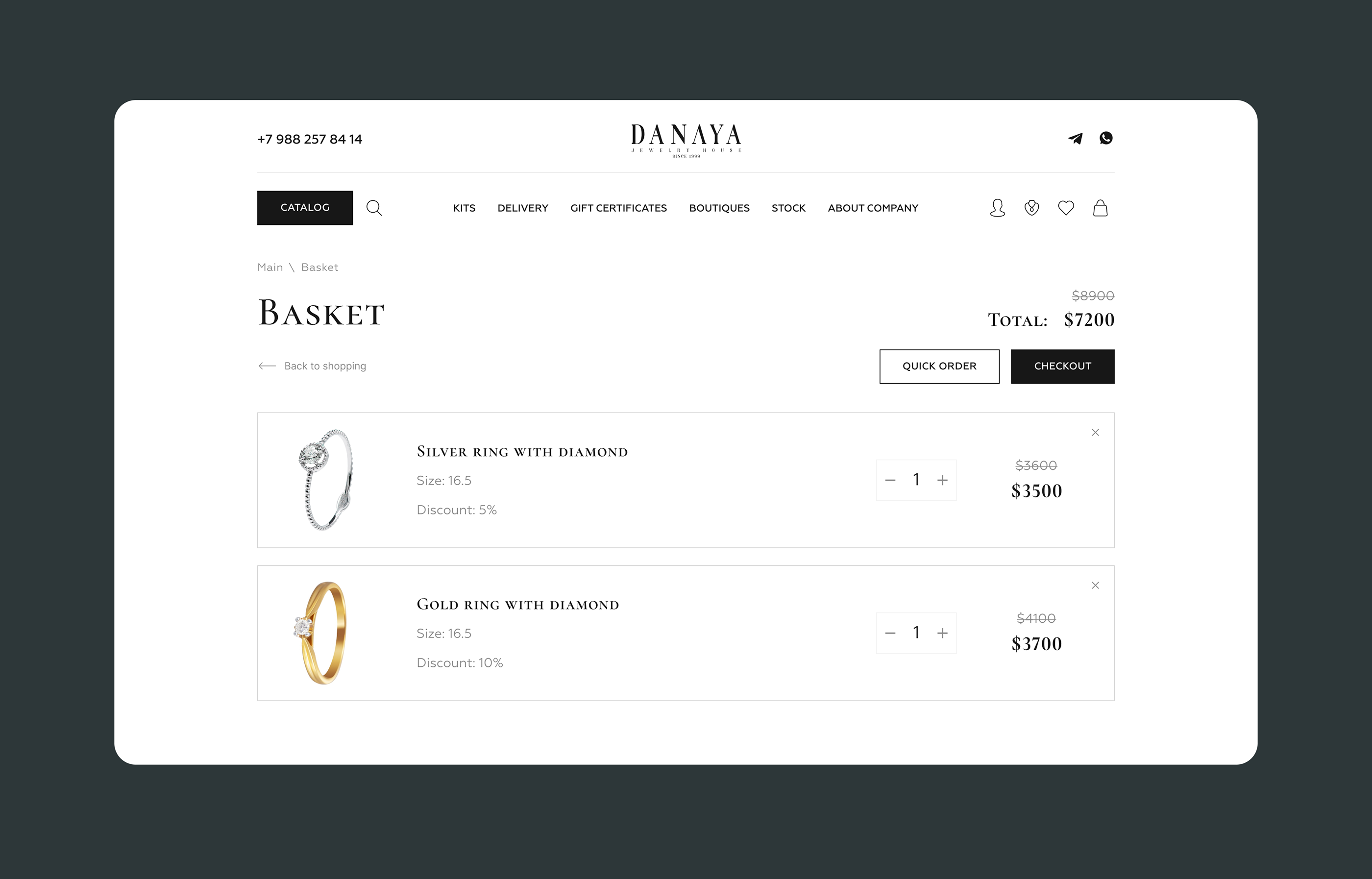 Online jewelry store — Изображение №14 — Интерфейсы на Dprofile