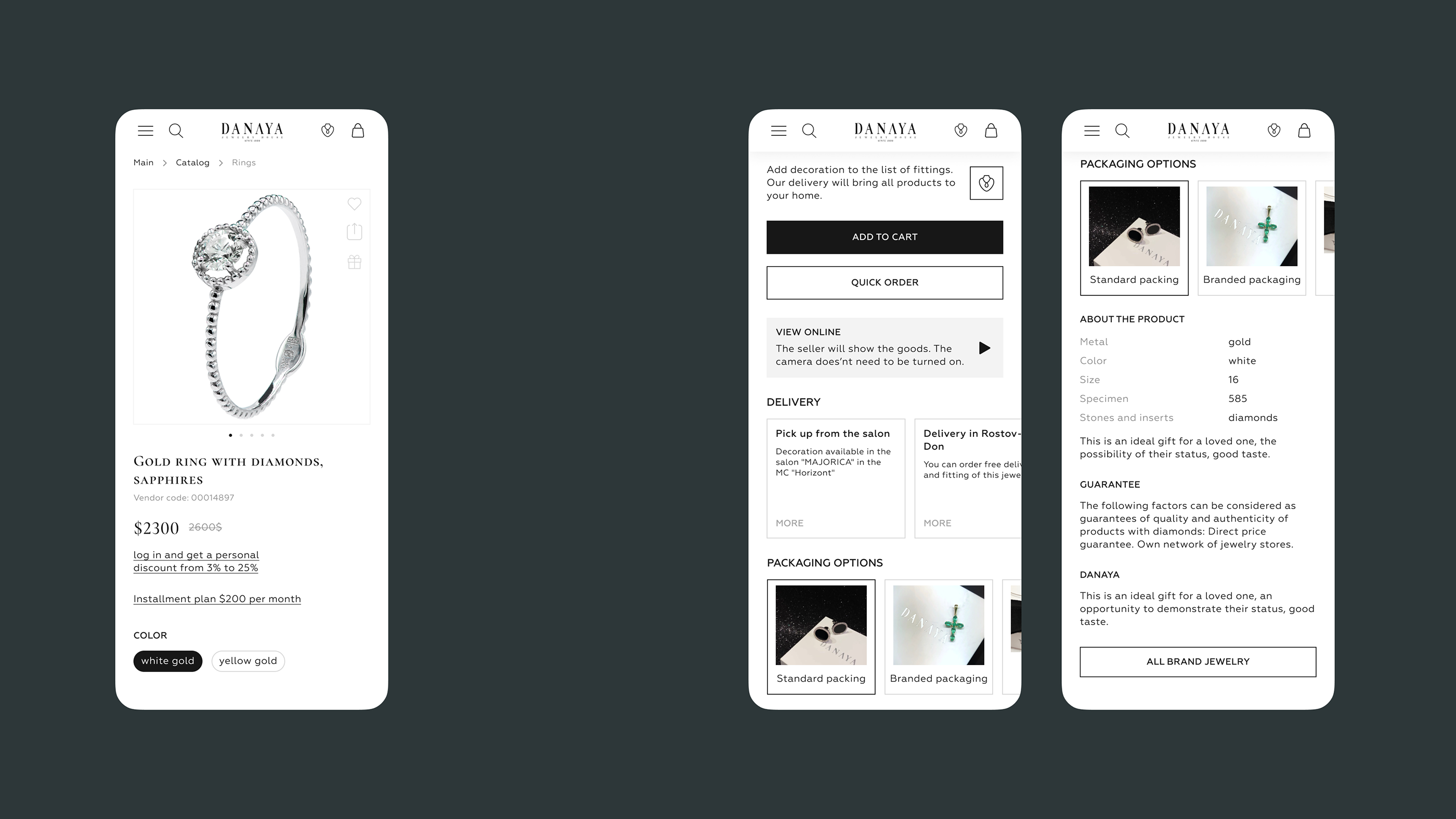 Online jewelry store — Изображение №12 — Интерфейсы на Dprofile