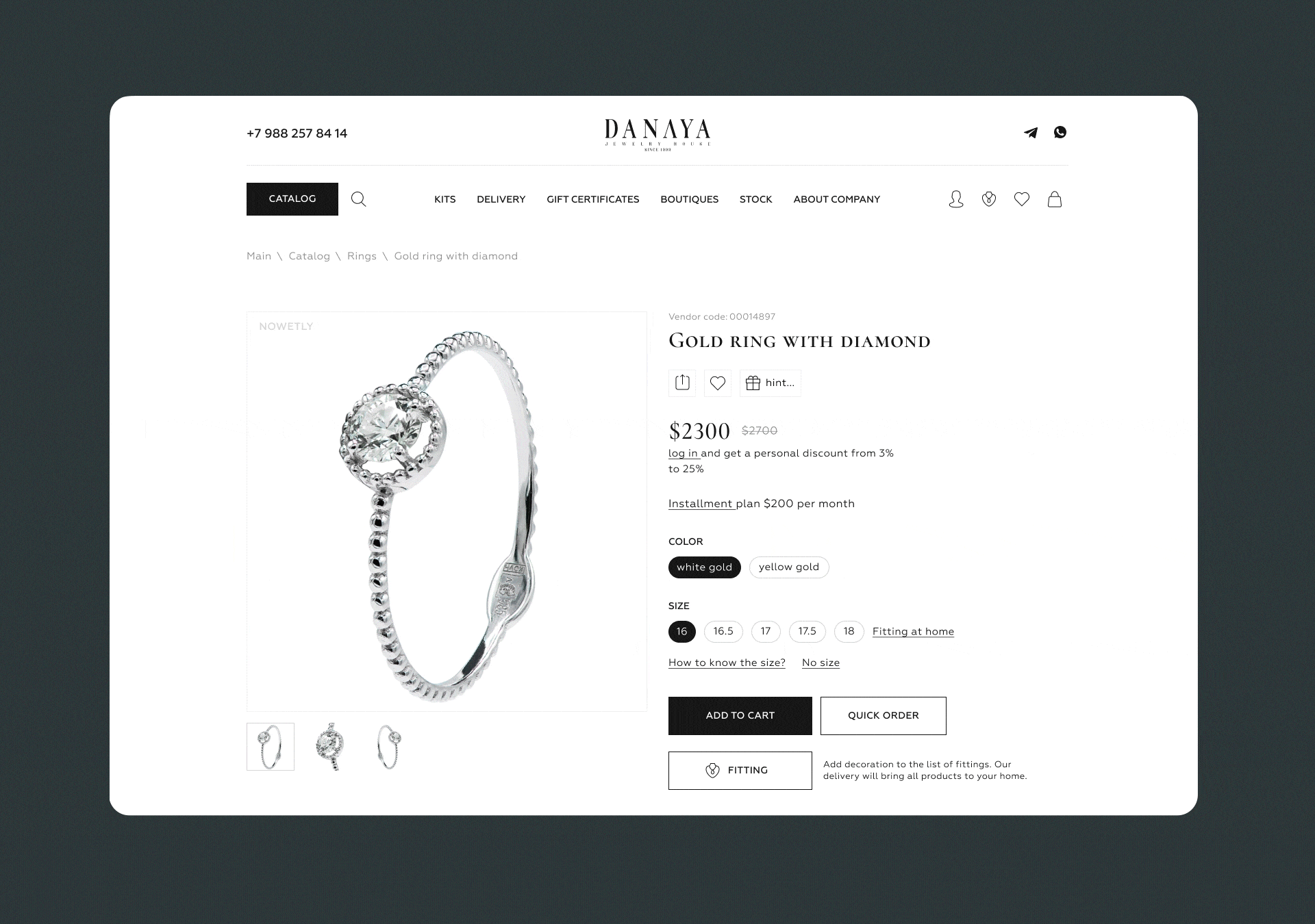 Online jewelry store — Изображение №11 — Интерфейсы на Dprofile