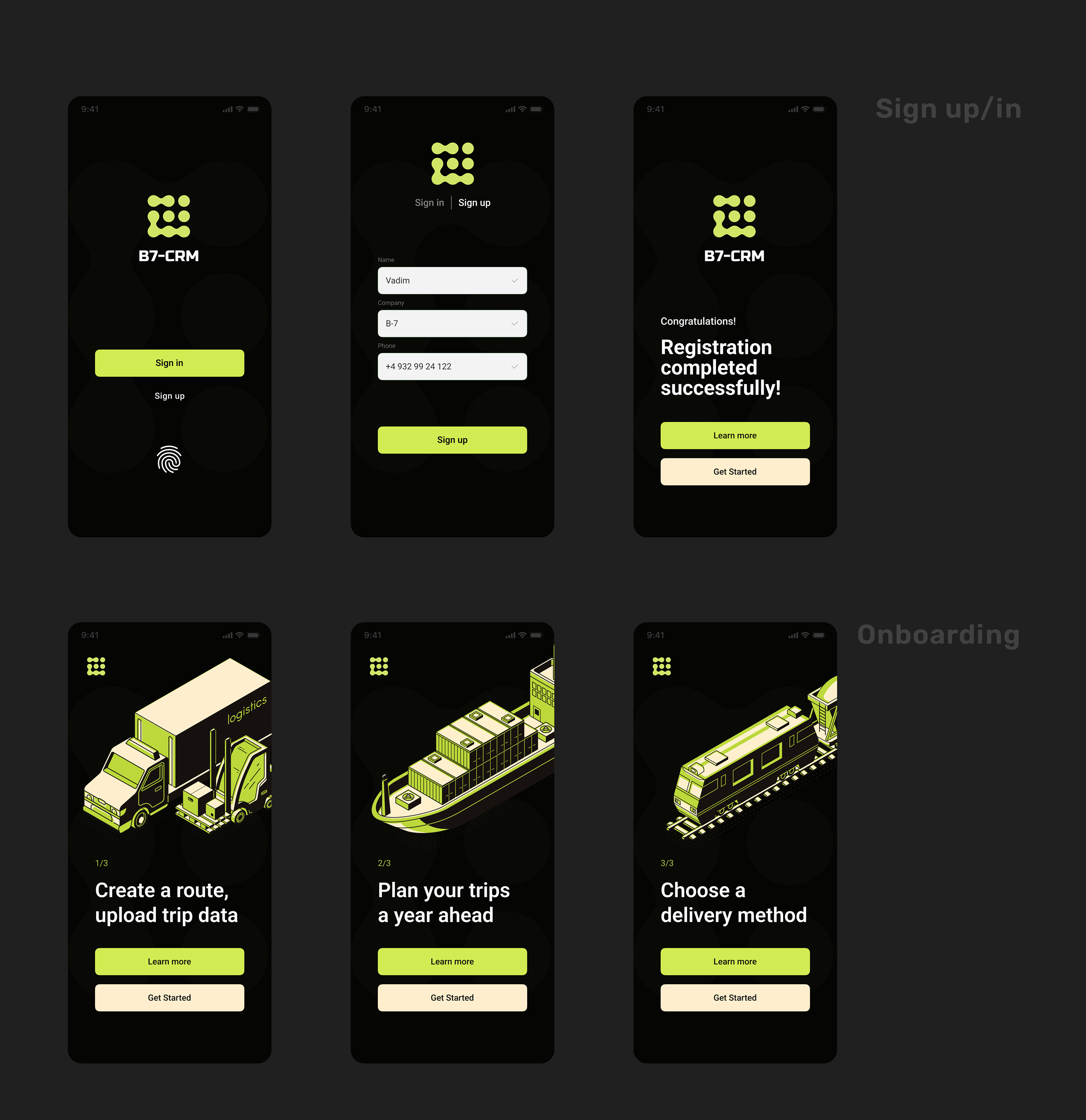 Transport company app design, crm system — Изображение №5 — Интерфейсы на Dprofile