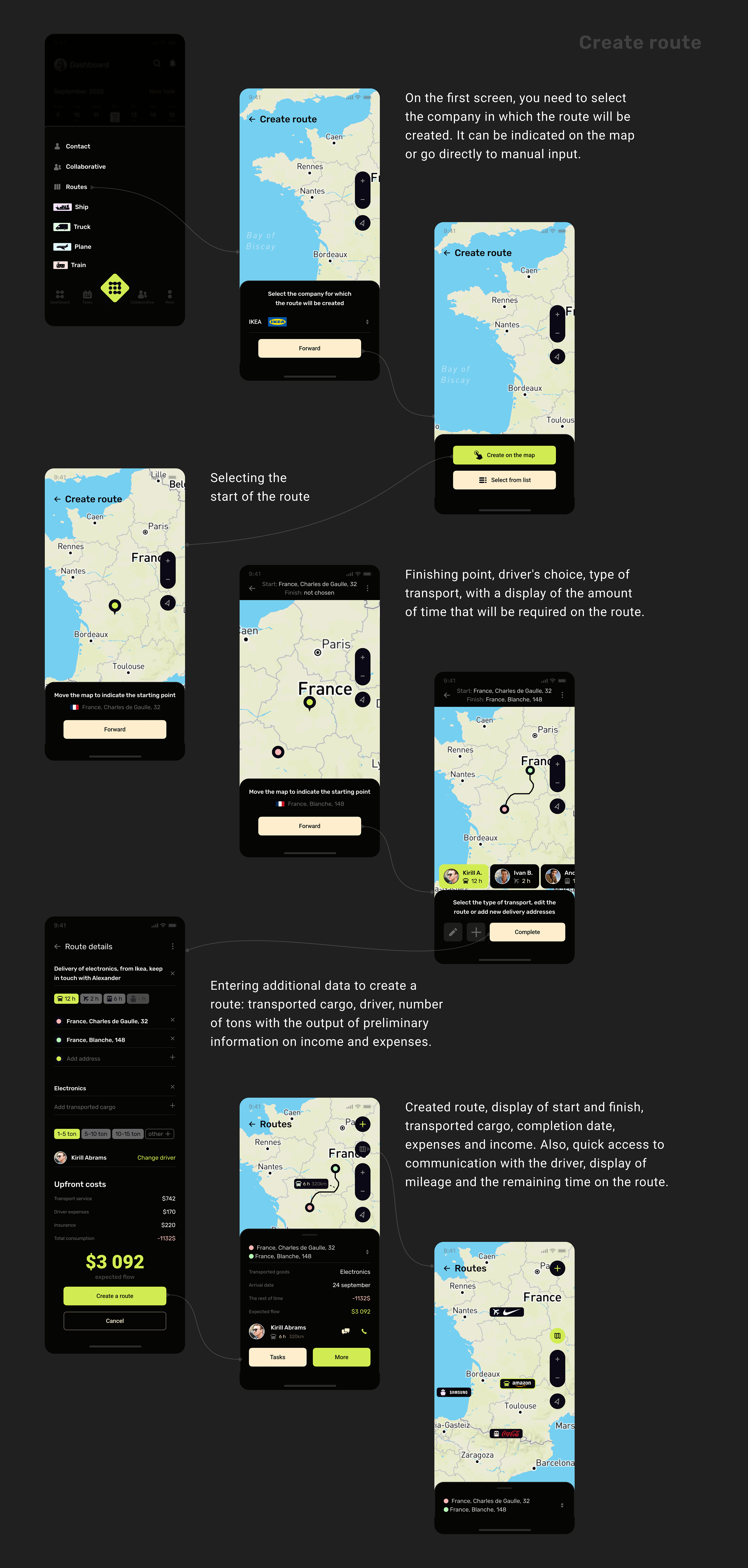 Transport company app design, crm system — Изображение №8 — Интерфейсы на Dprofile