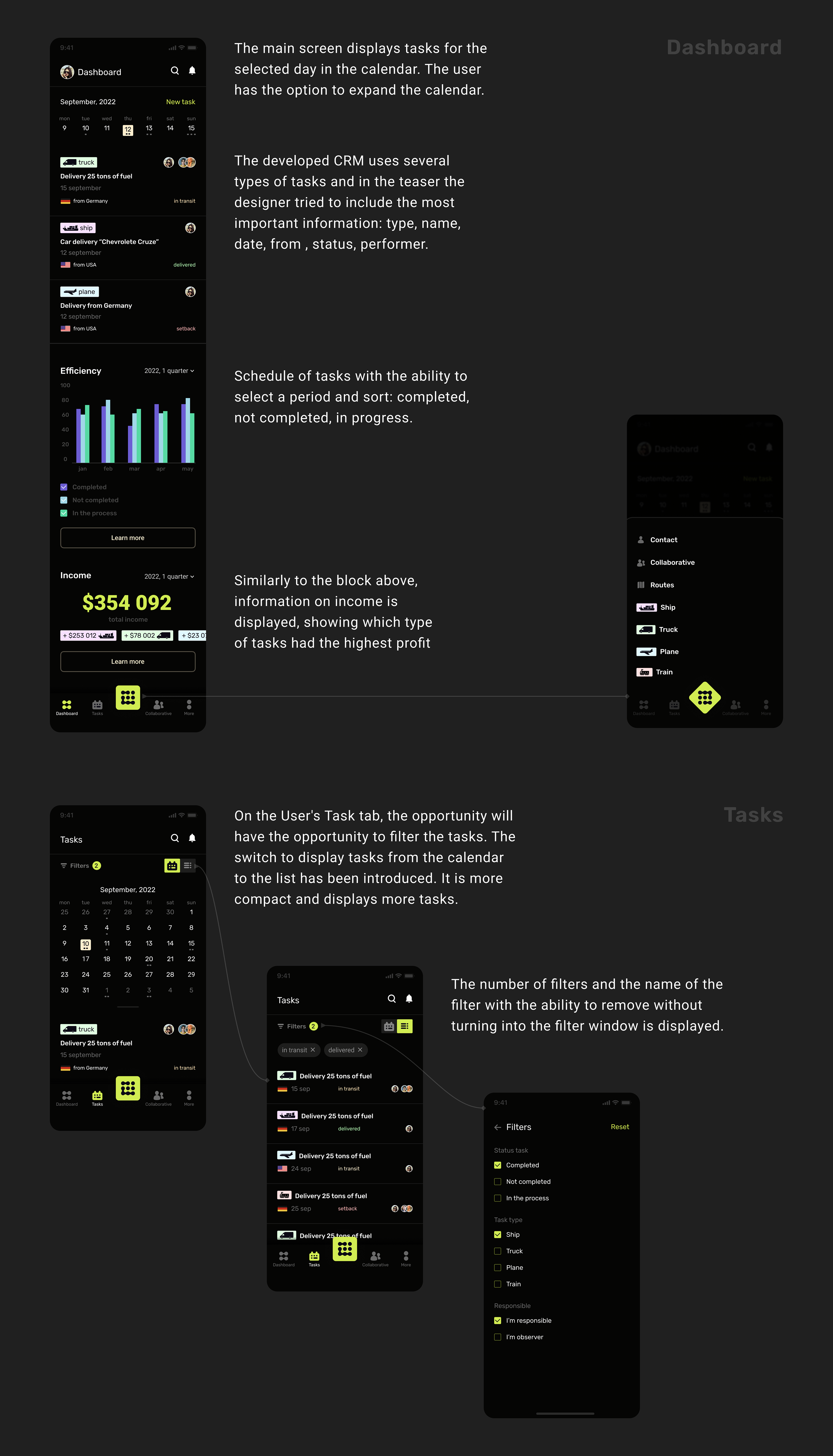Transport company app design, crm system — Изображение №6 — Интерфейсы на Dprofile