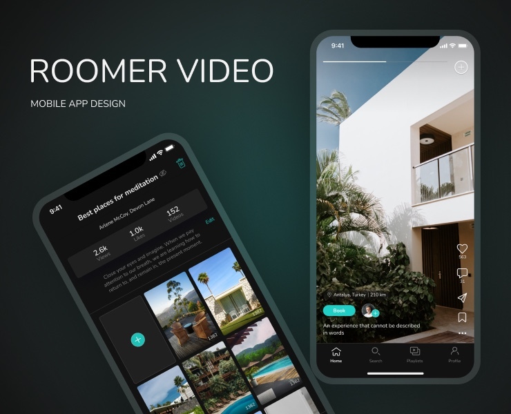 Roomer Video Mobile App — Интерфейсы на Dprofile