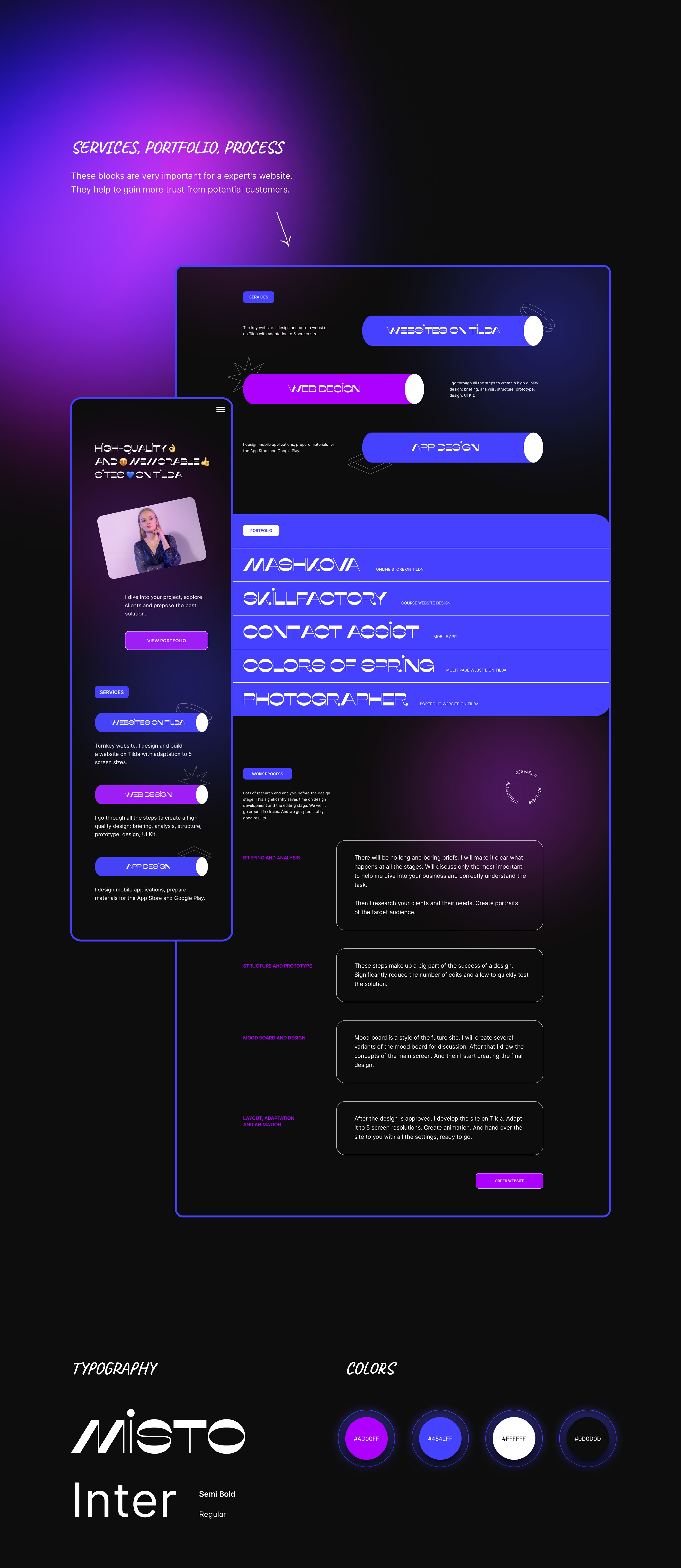 Personal Site / Web UX/UI Design — Изображение №2 — Интерфейсы, Анимация на Dprofile