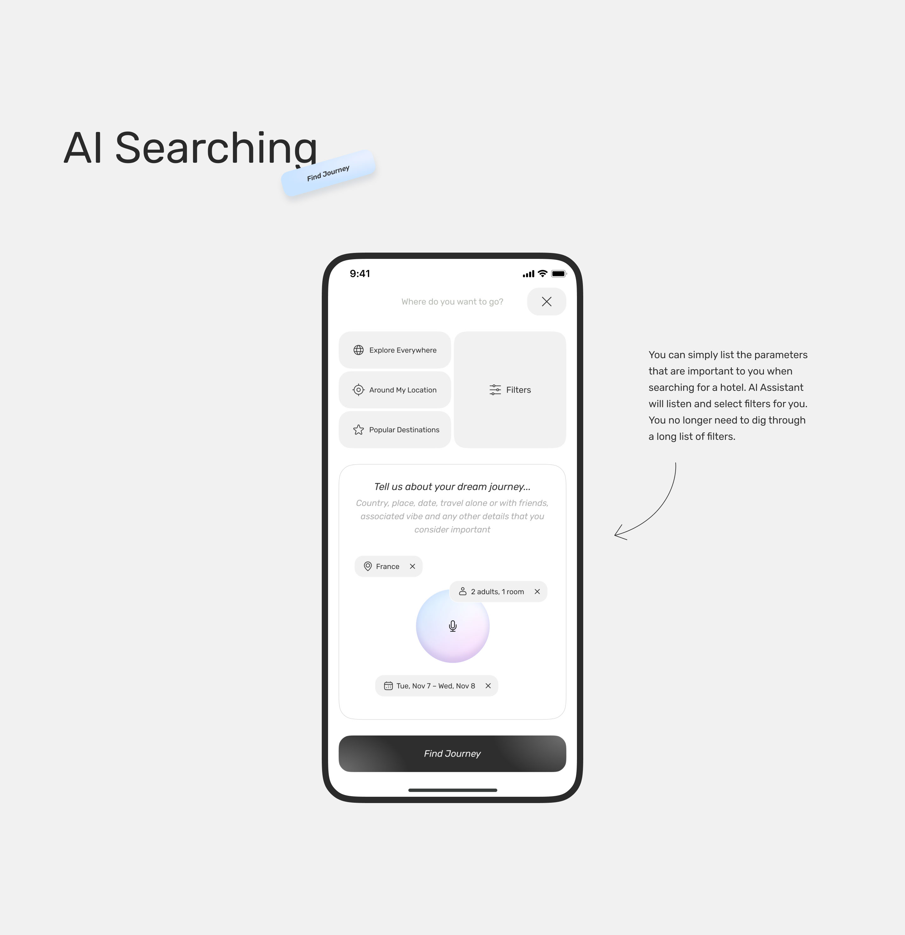 Travel App & AI assistant – UI/UX Design for startup — Изображение №6 — Интерфейсы на Dprofile