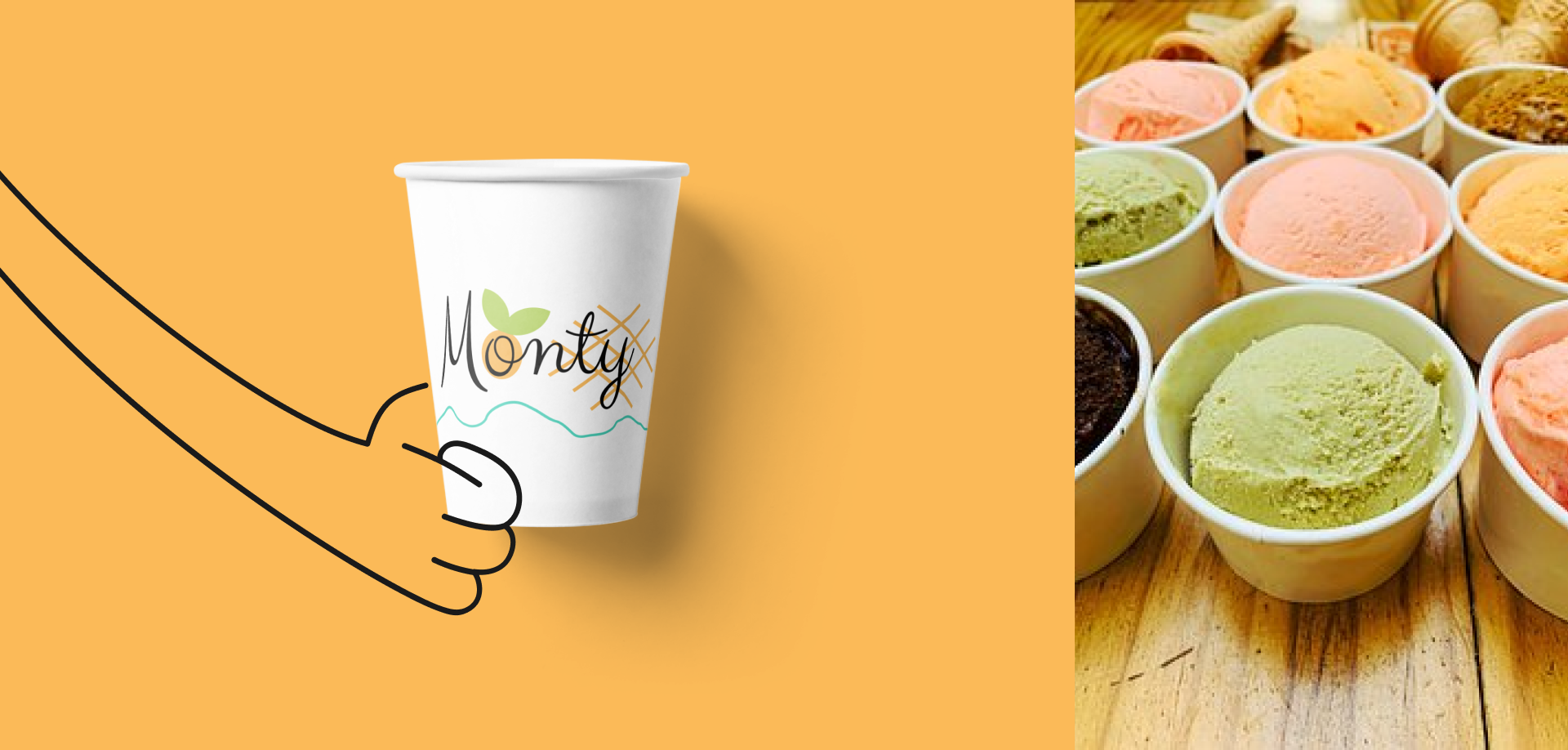 Monty. Ice cream logo and brand — Изображение №8 — Брендинг, Иллюстрация на Dprofile
