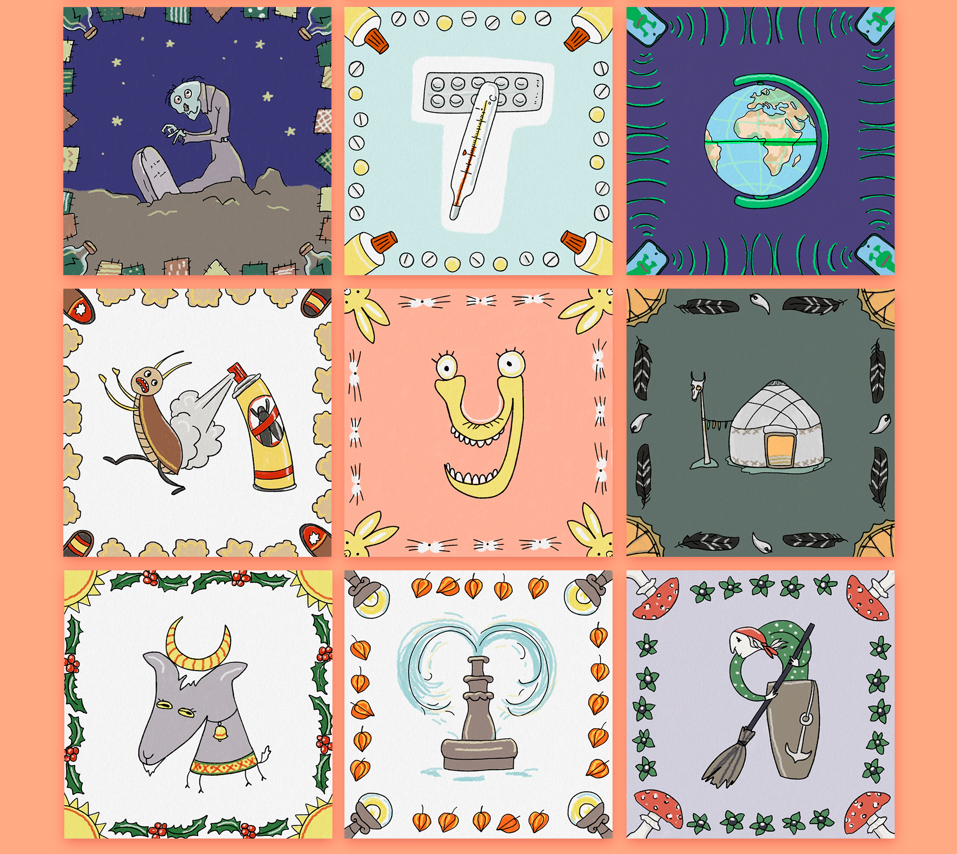 Буквы-картинки, 33 иллюстрации — Изображение №6 — Иллюстрация, Графика на Dprofile