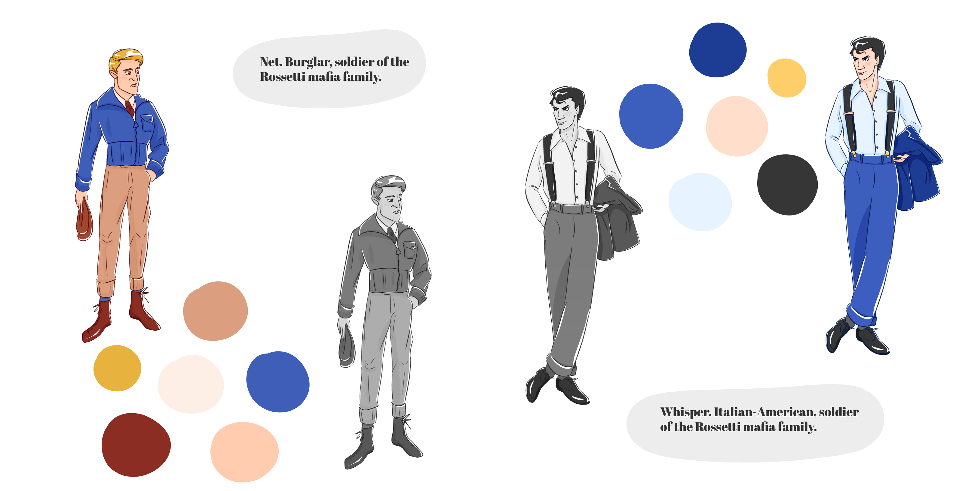Character Lineup: Gangsters of the 1920s — Изображение №5 — Иллюстрация на Dprofile