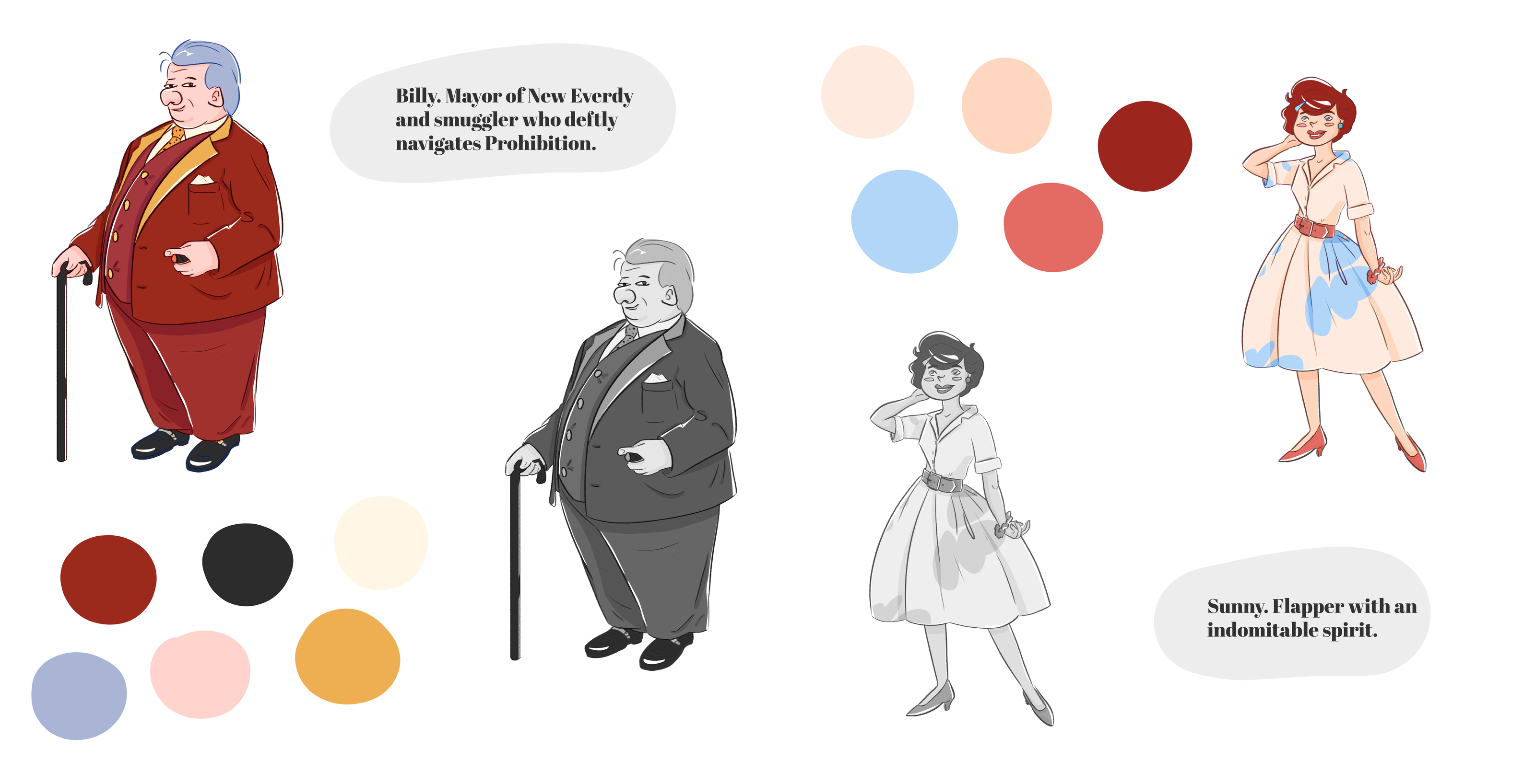 Character Lineup: Gangsters of the 1920s — Изображение №4 — Иллюстрация на Dprofile