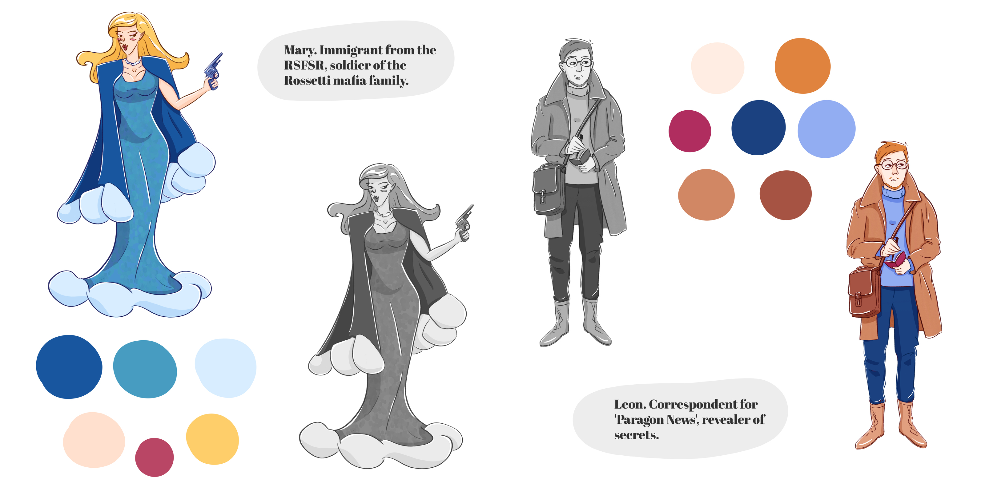 Character Lineup: Gangsters of the 1920s — Изображение №3 — Иллюстрация на Dprofile