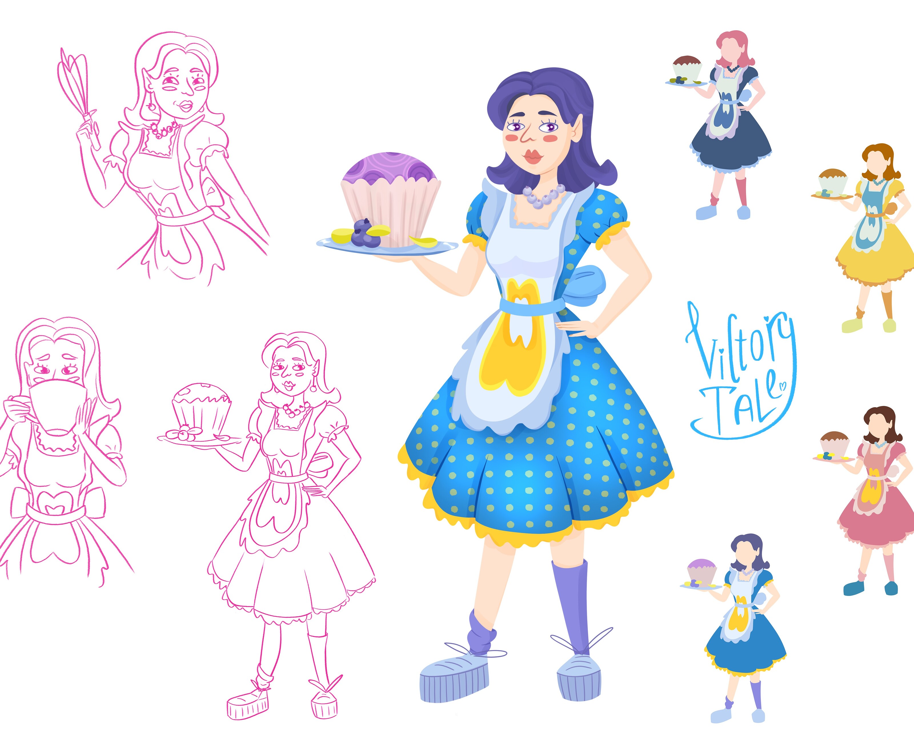 Brand Character: Madame Muffin — Брендинг, Иллюстрация на Dprofile
