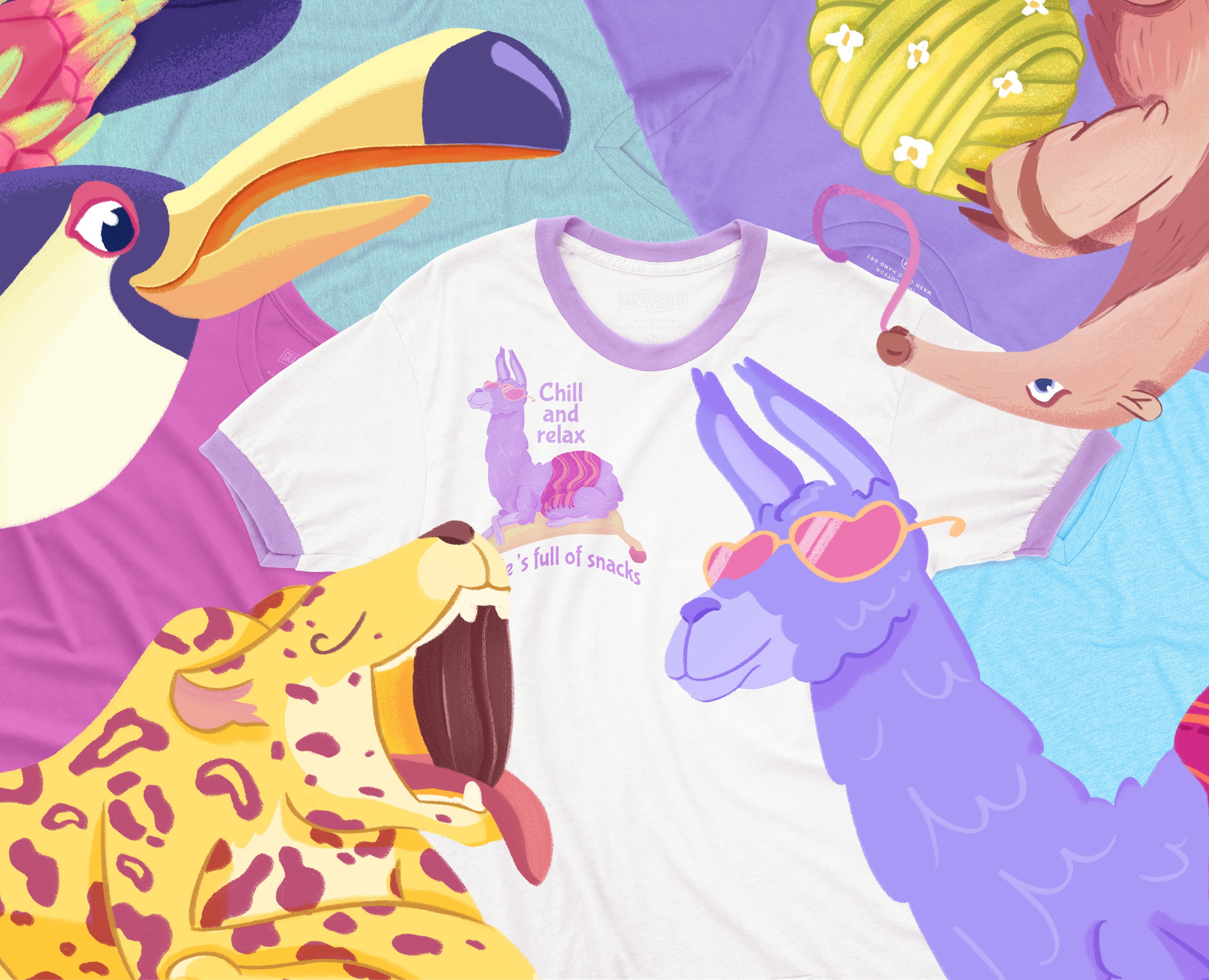 Tropical Vibes: Kids' T-Shirts — Иллюстрация на Dprofile