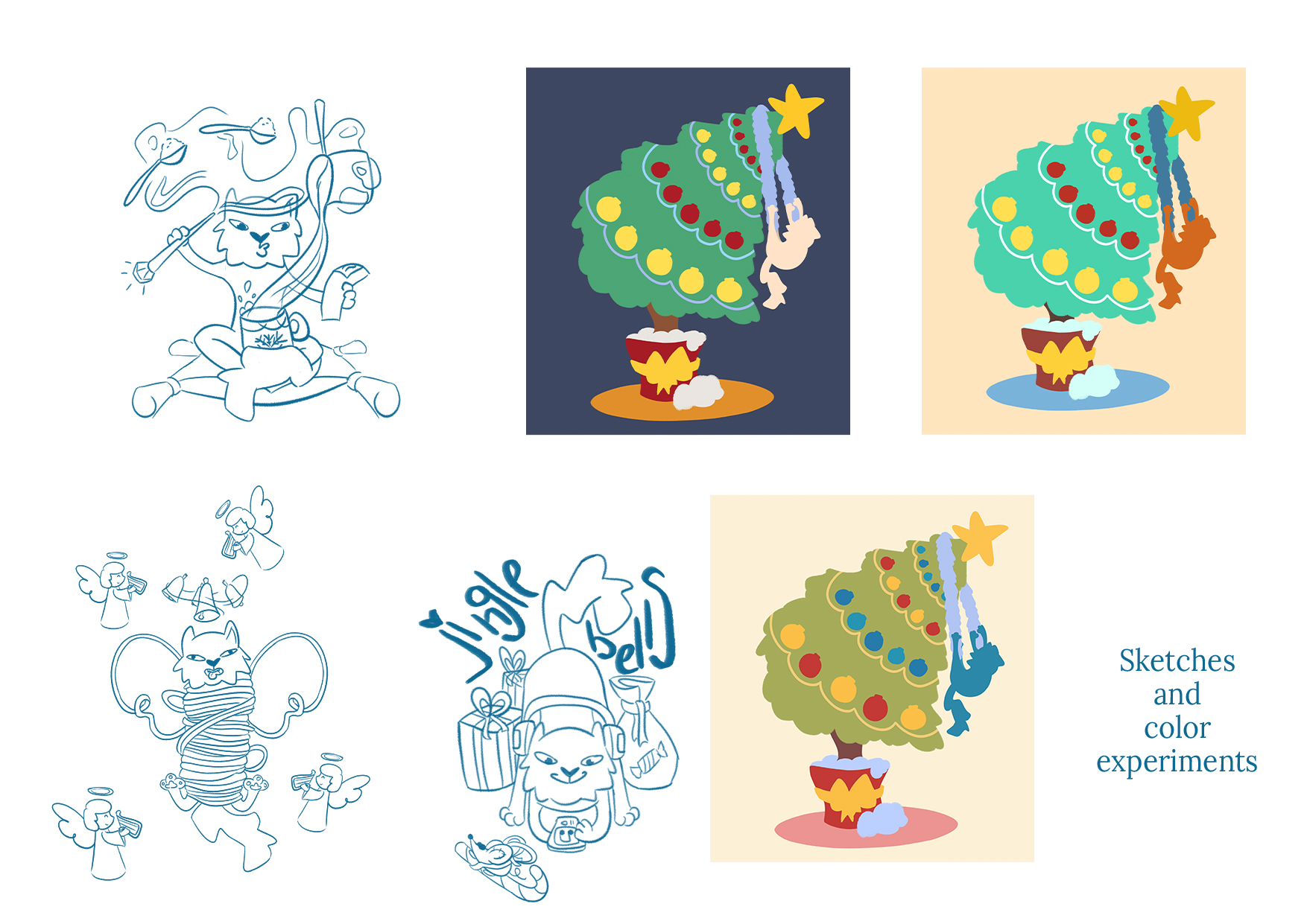 App advent: Blue cat Countdown — Изображение №4 — Интерфейсы, Иллюстрация на Dprofile