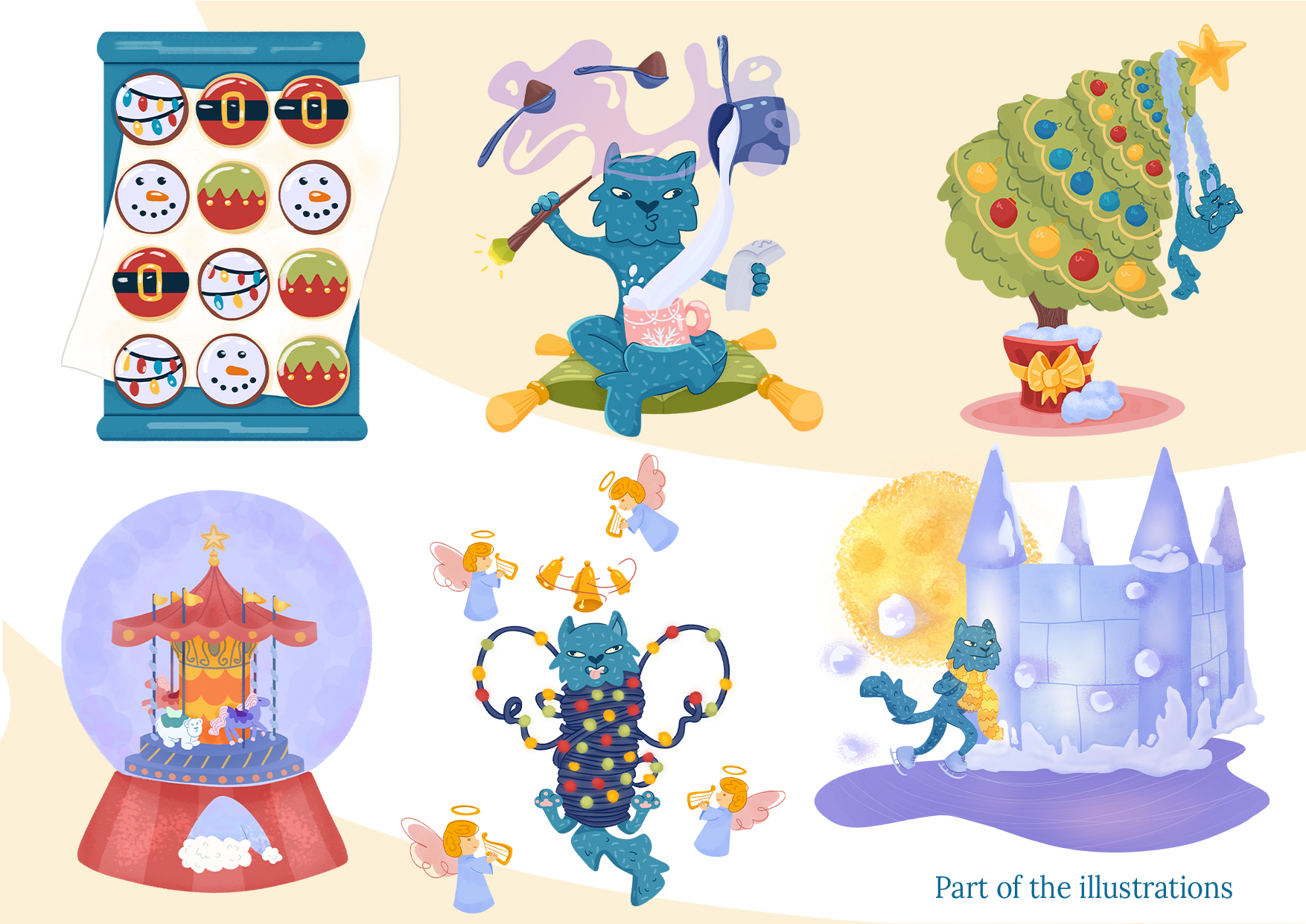 App advent: Blue cat Countdown — Изображение №5 — Интерфейсы, Иллюстрация на Dprofile