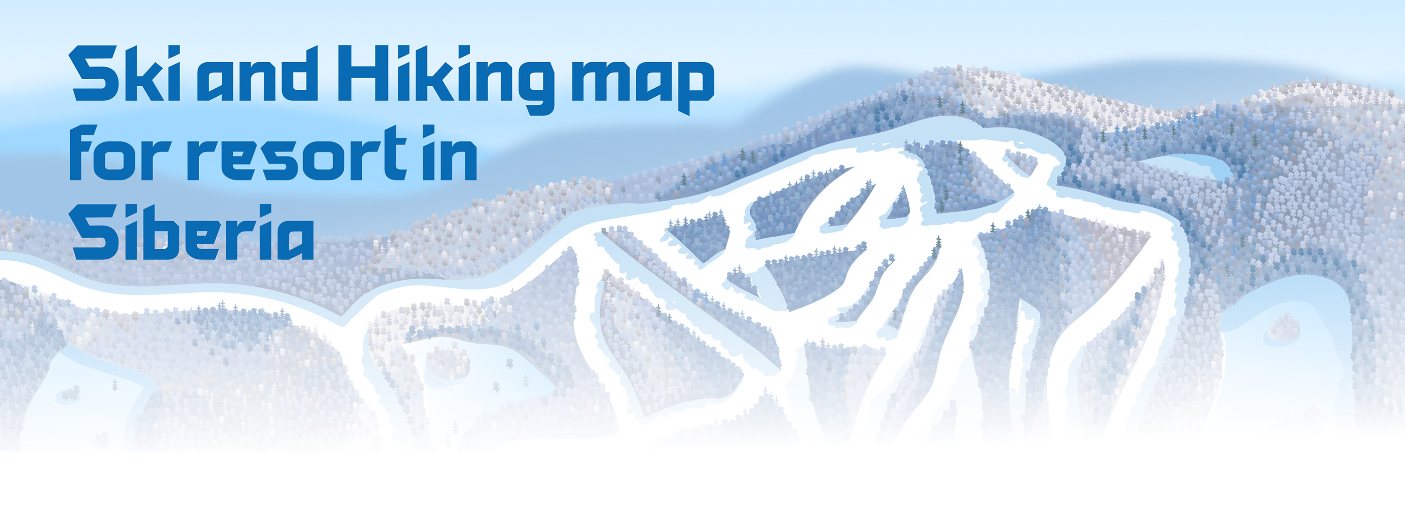 Ski and hiking map — Изображение №1 — Иллюстрация, Графика на Dprofile