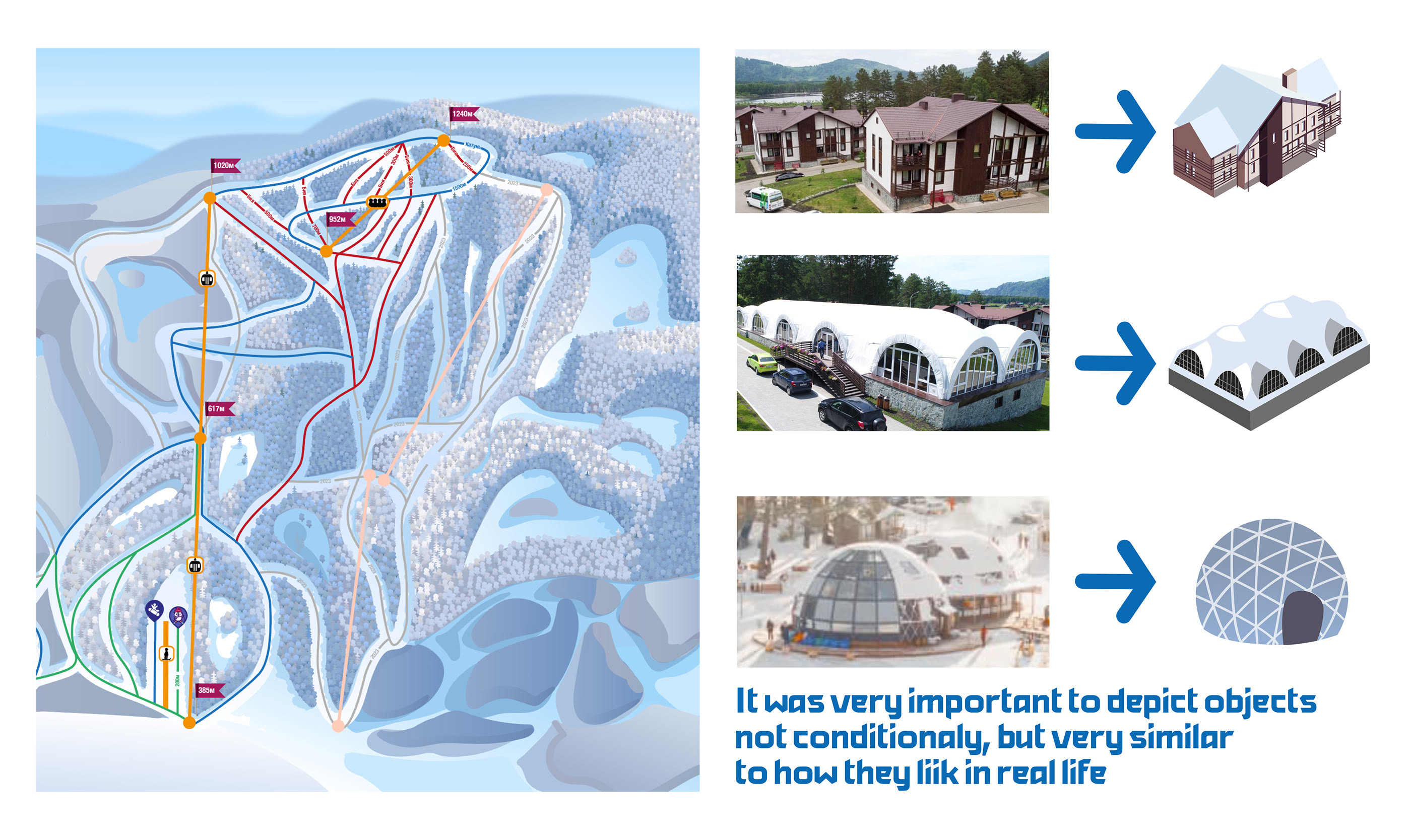Ski and hiking map — Изображение №4 — Иллюстрация, Графика на Dprofile