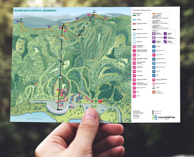 Ski and hiking map — Иллюстрация, Графика на Dprofile