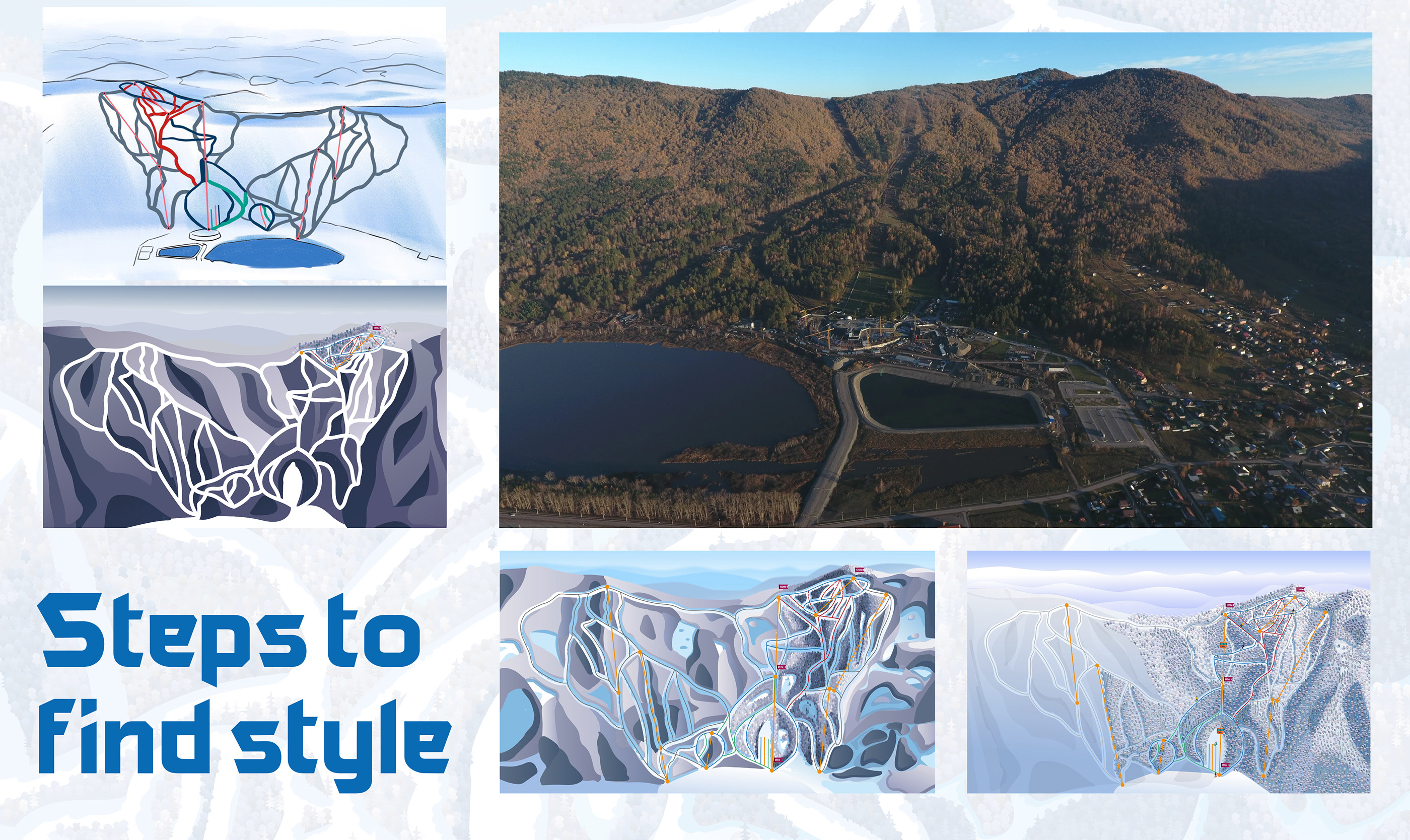 Ski and hiking map — Изображение №3 — Иллюстрация, Графика на Dprofile