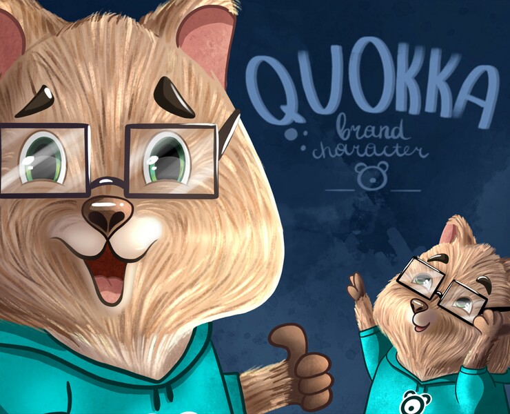 Quokka character design for brand — Брендинг, Иллюстрация на Dprofile