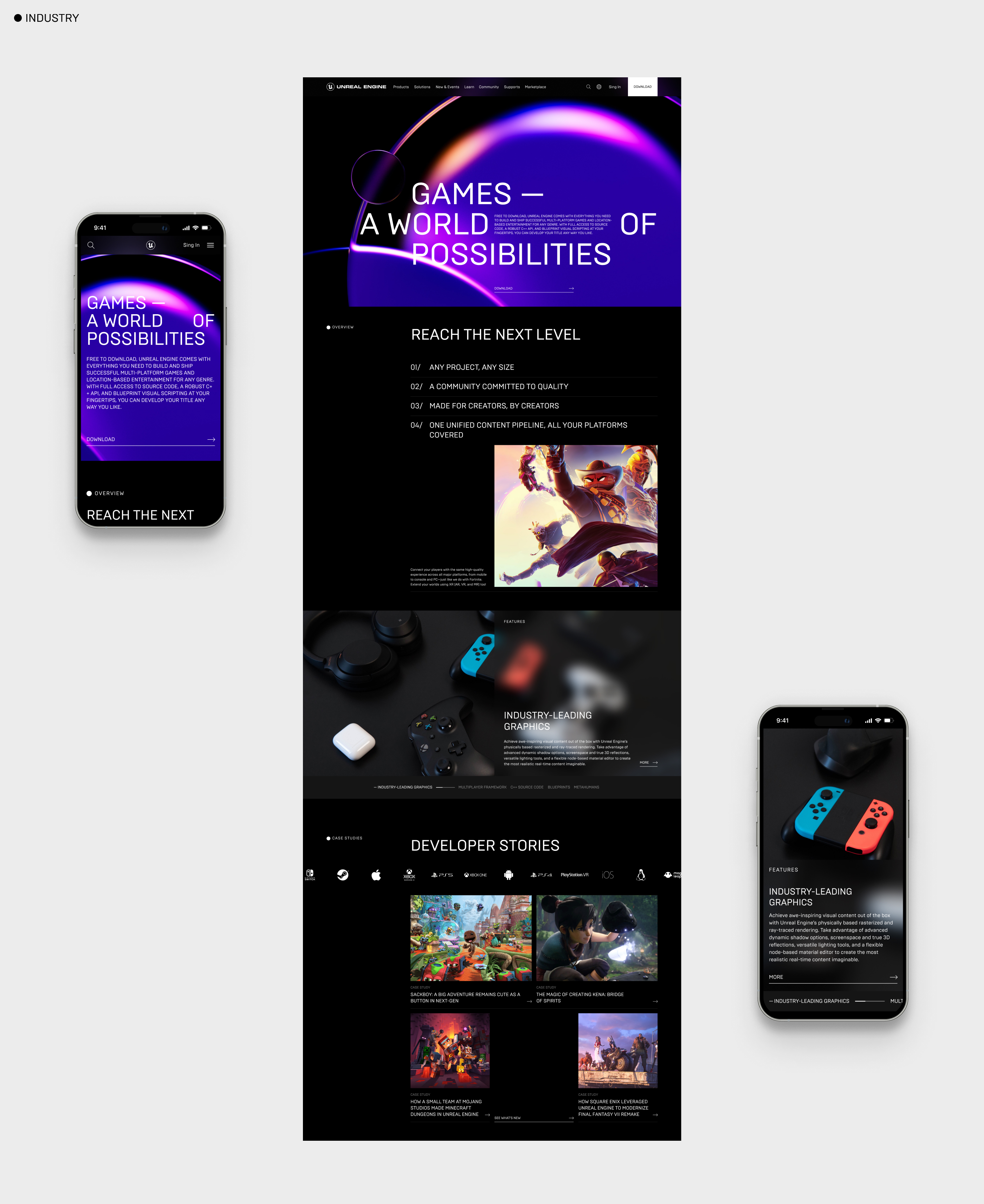 Unreal Engine | Corporate website | Redesign — Изображение №6 — Интерфейсы на Dprofile