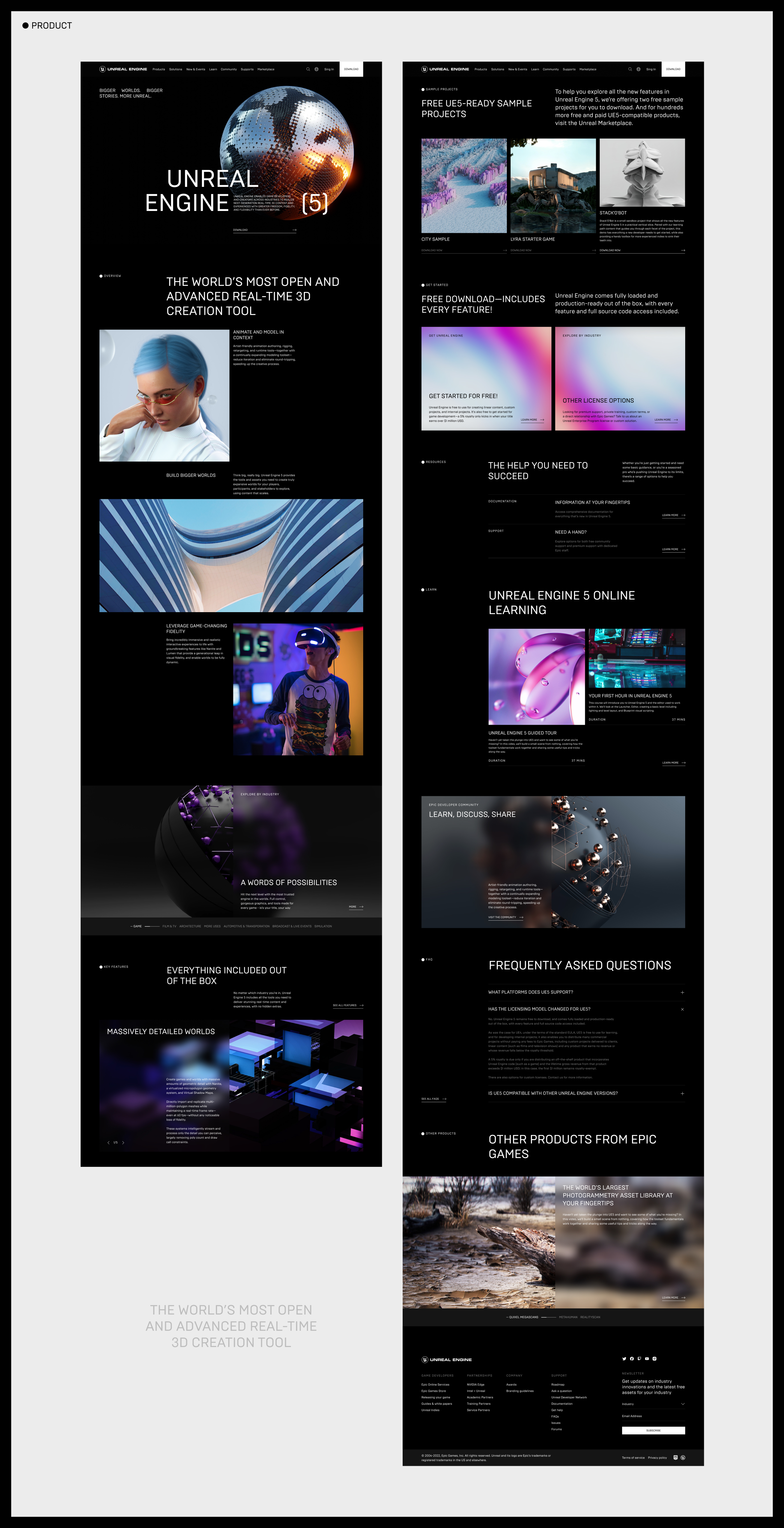 Unreal Engine | Corporate website | Redesign — Изображение №9 — Интерфейсы на Dprofile