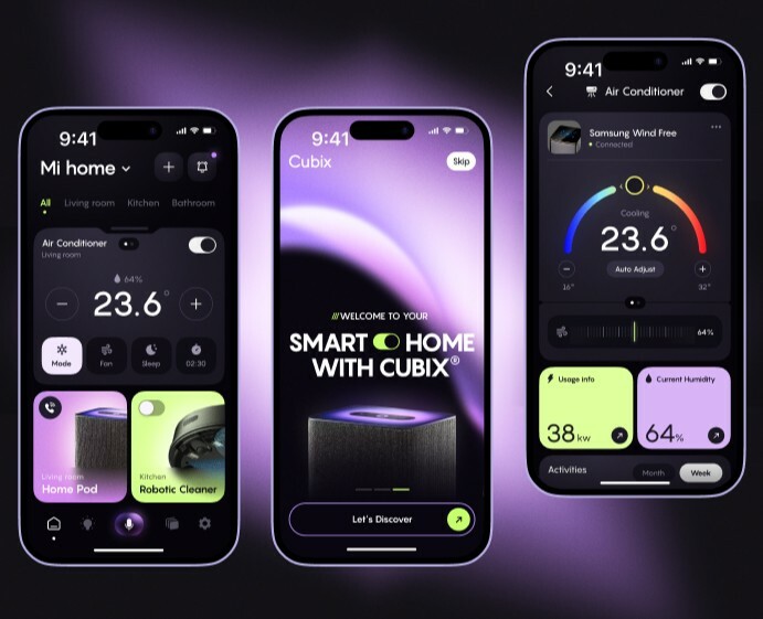 Cubix - Smart Home App — Интерфейсы, Графика на Dprofile