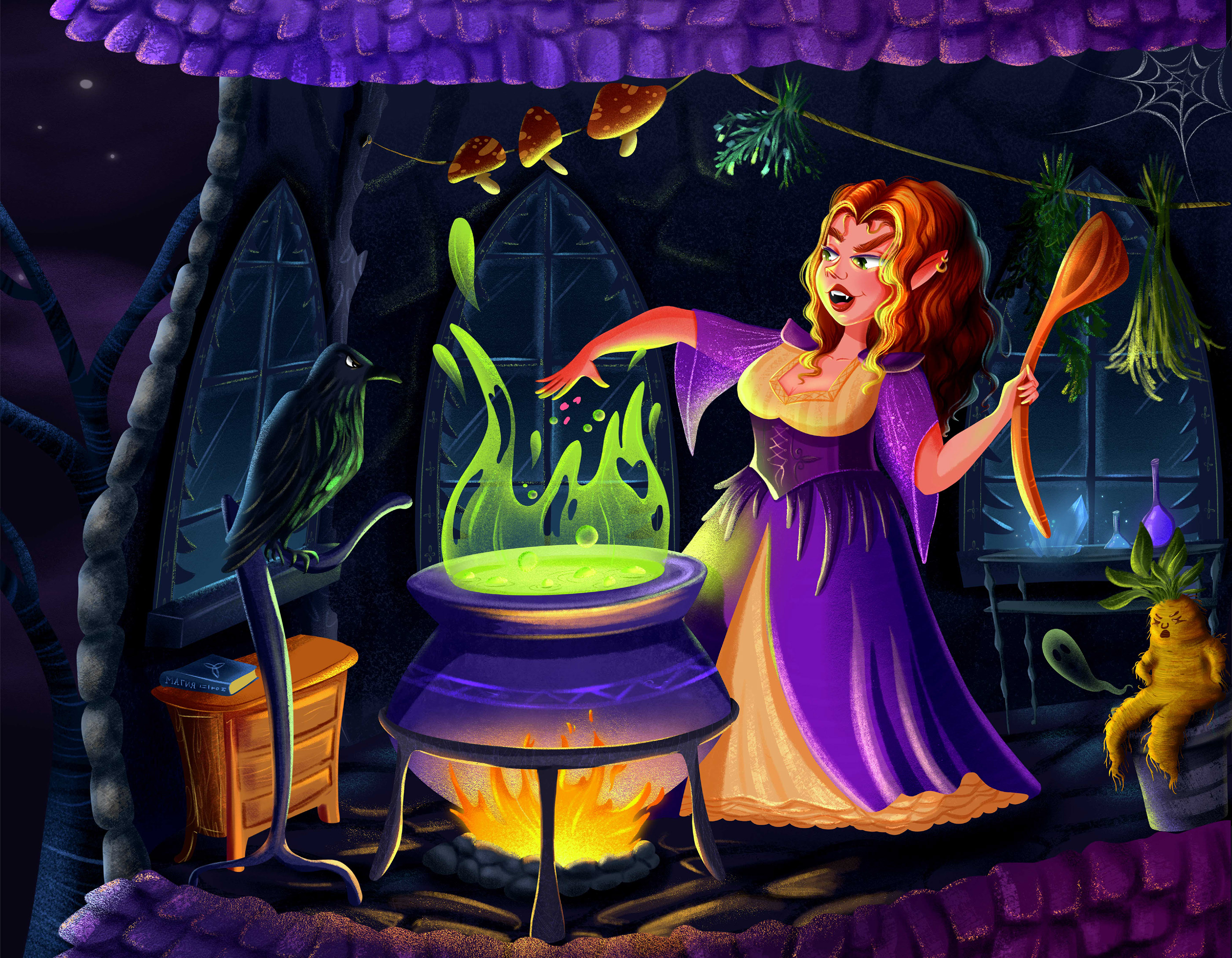 Ведьмина хижина. Настольная игра — Изображение №3 — Иллюстрация на Dprofile