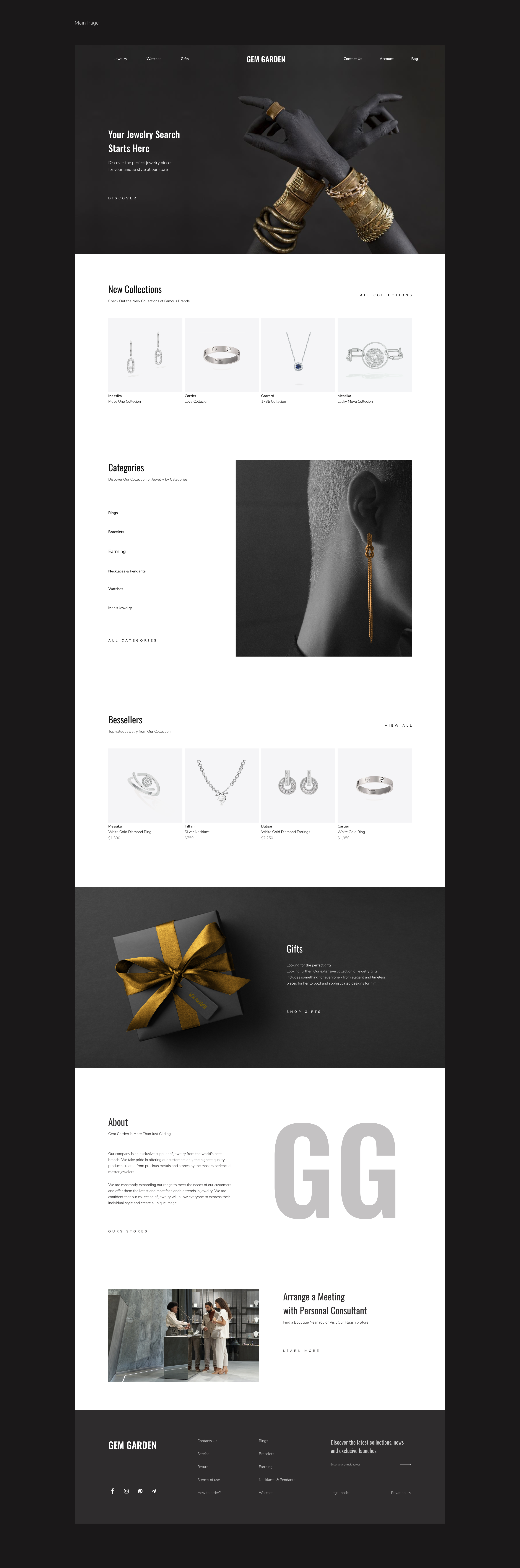 Gem Garden | Jewelry Store — Изображение №6 — Интерфейсы на Dprofile