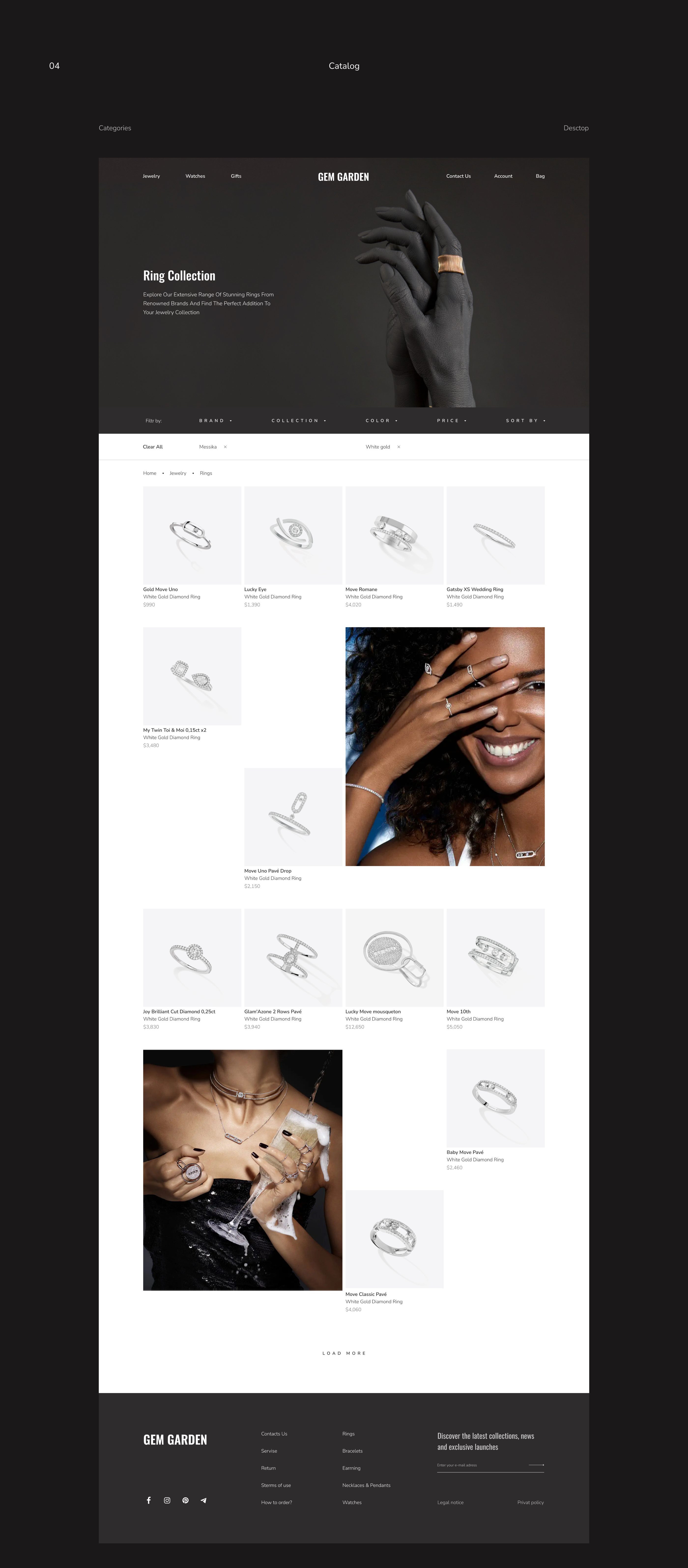 Gem Garden | Jewelry Store — Изображение №7 — Интерфейсы на Dprofile