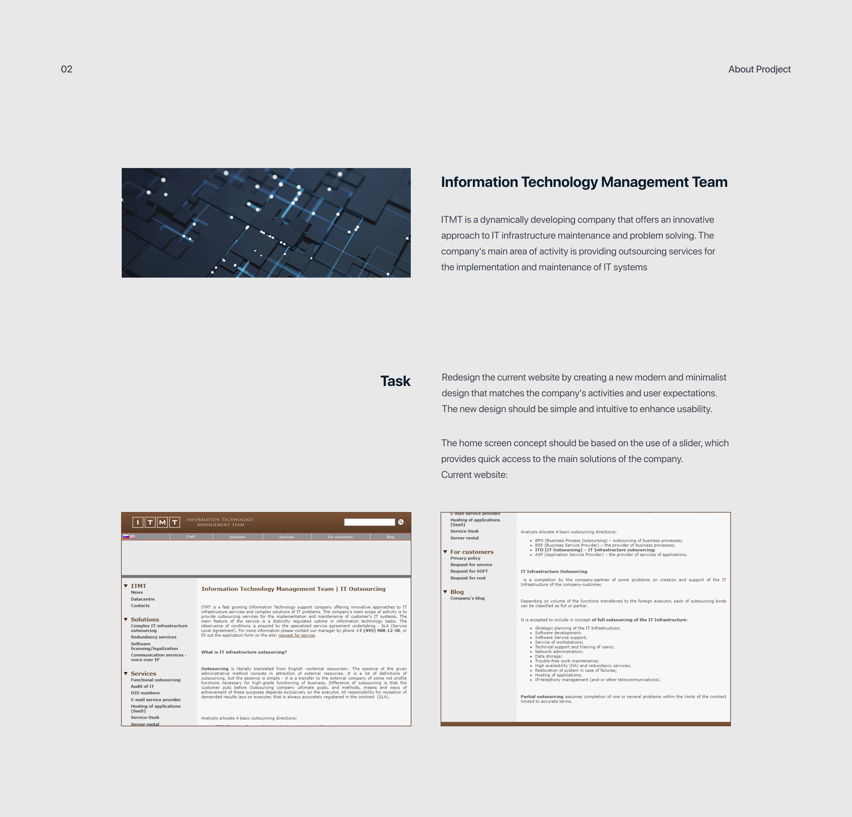 ITMT Company | Website Redesign — Изображение №2 — Интерфейсы на Dprofile