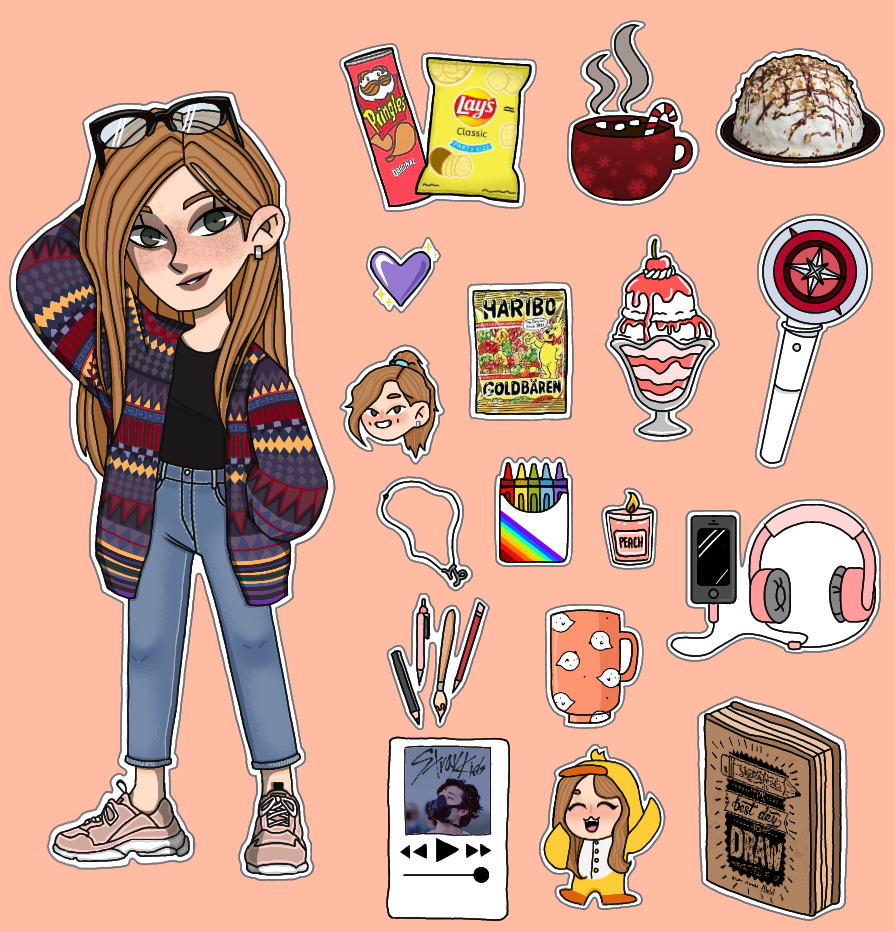 НАБОРЫ СТИКЕРОВ ДЛЯ ДЕВОЧЕК | Дизайн стикепаков — Изображение №4 — Иллюстрация на Dprofile