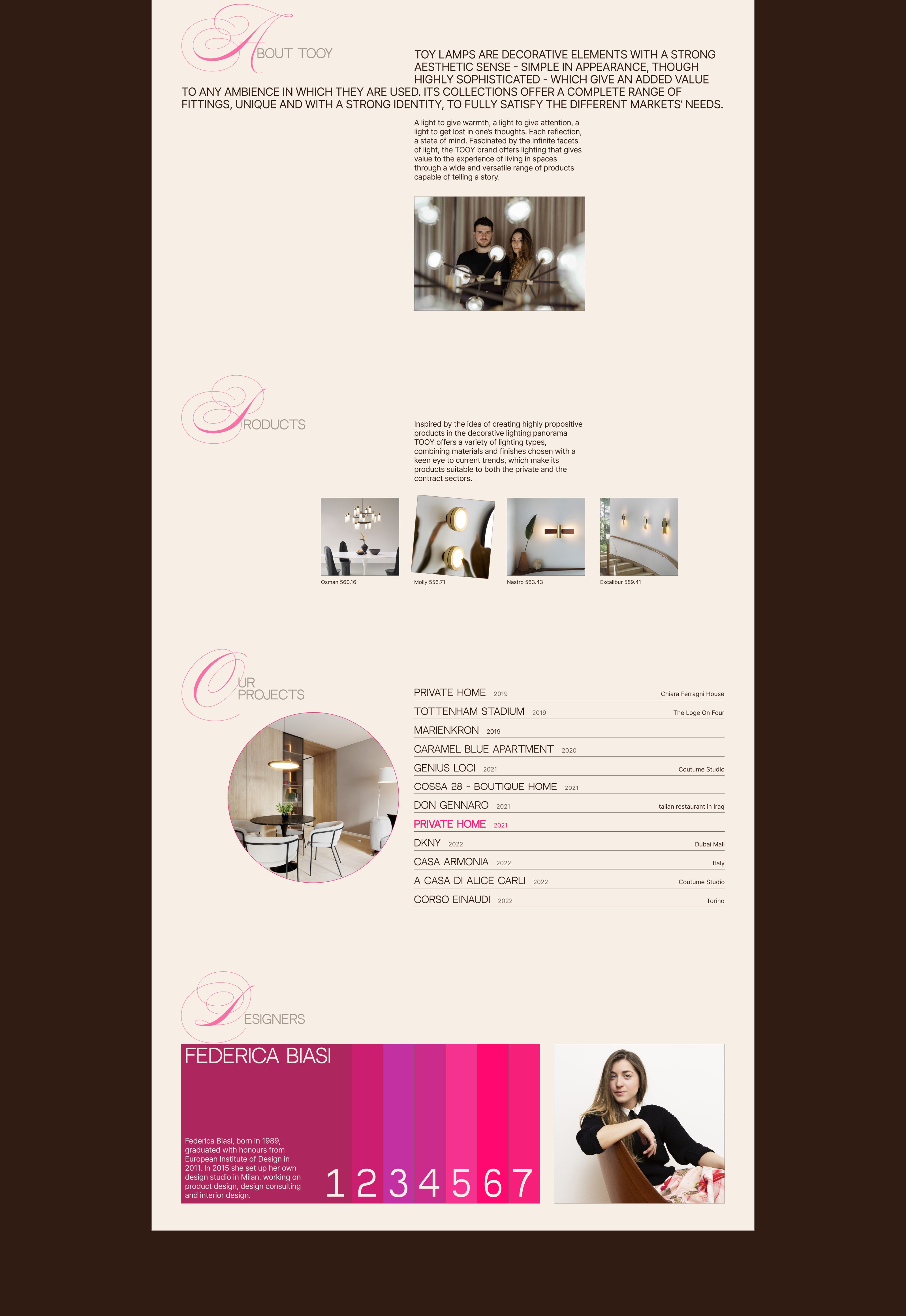 TOOY Lamps Redesign Concept — Corporate website — Изображение №2 — Интерфейсы на Dprofile