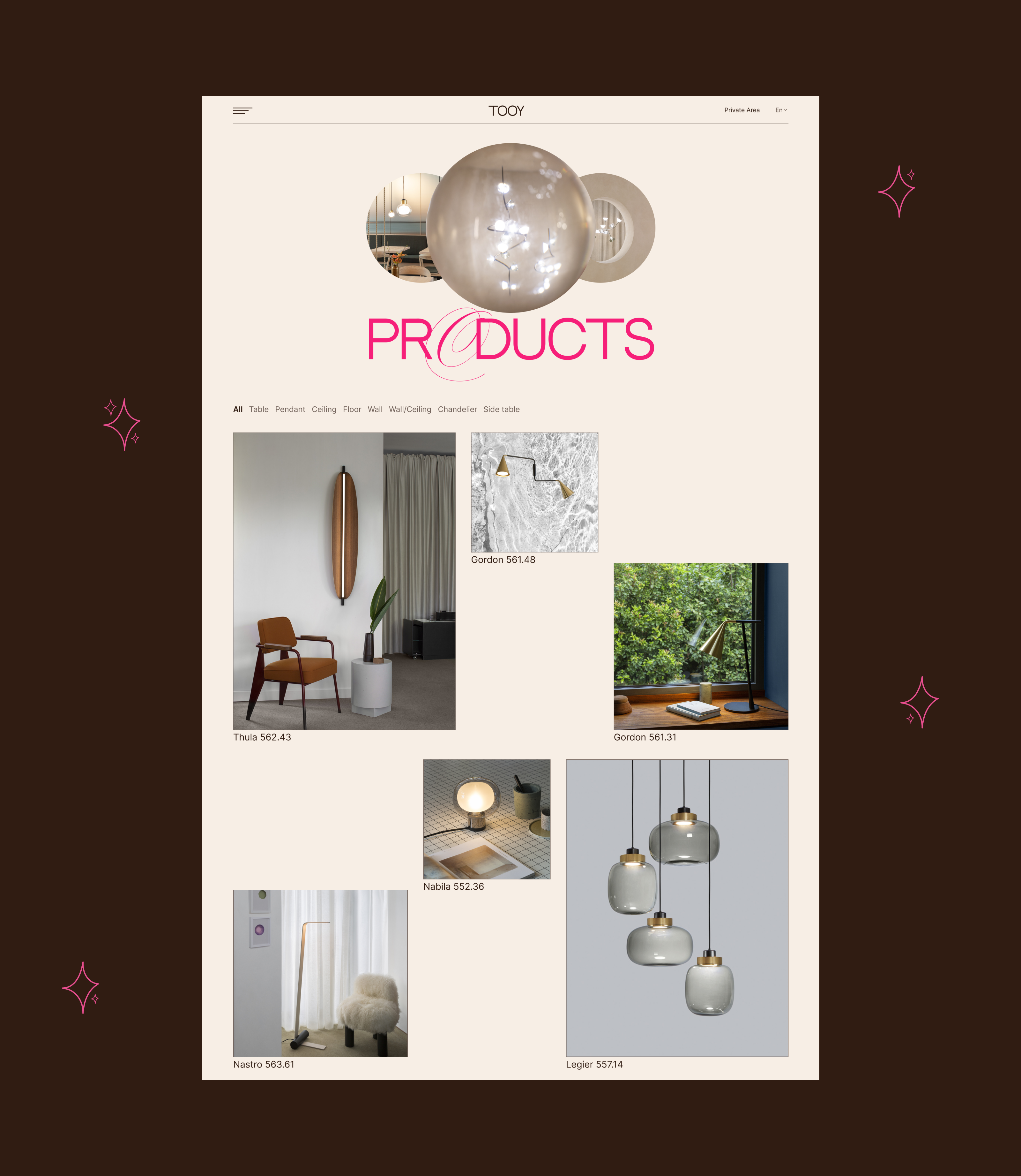 TOOY Lamps Redesign Concept — Corporate website — Изображение №5 — Интерфейсы на Dprofile