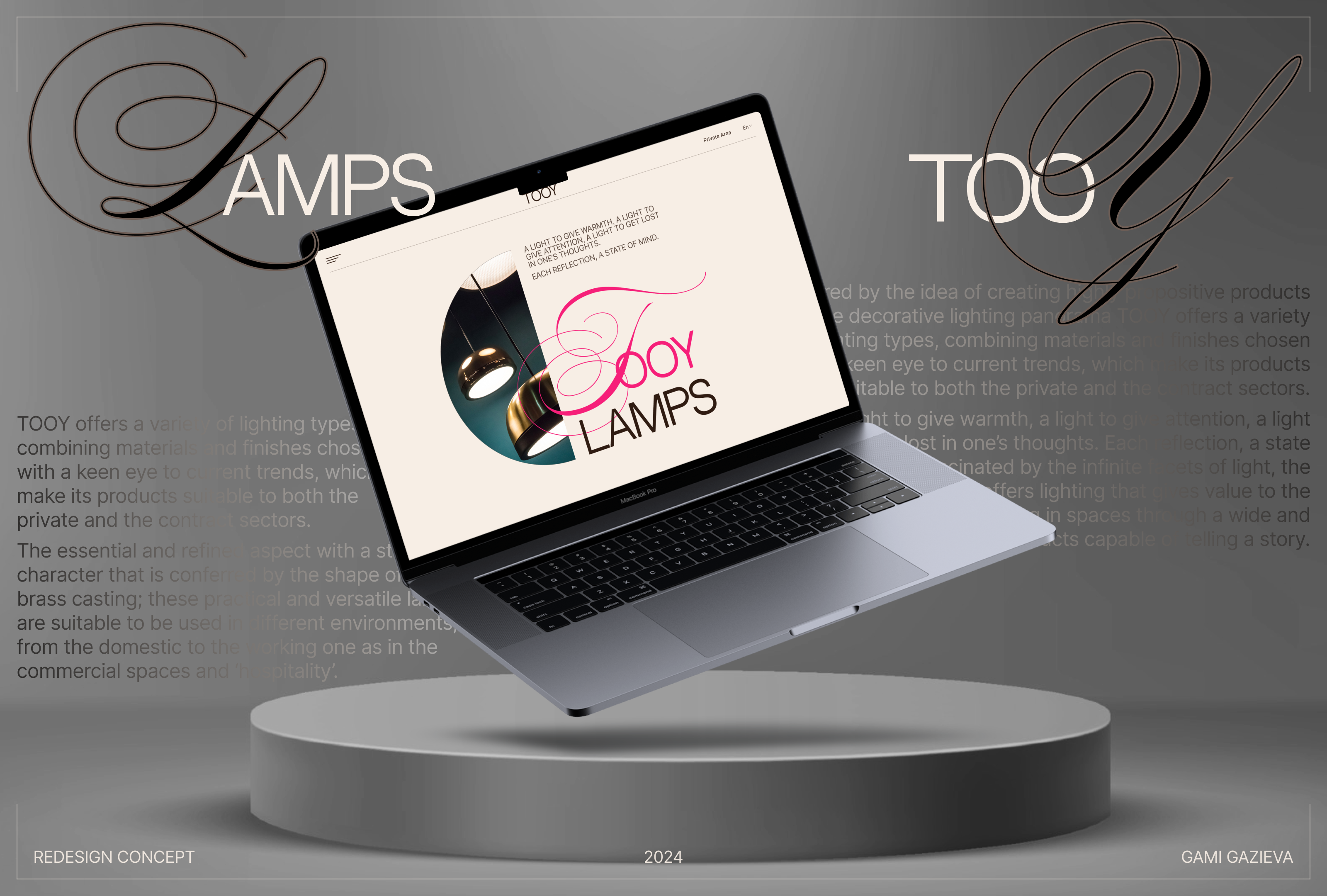 TOOY Lamps Redesign Concept — Corporate website — Изображение №1 — Интерфейсы на Dprofile