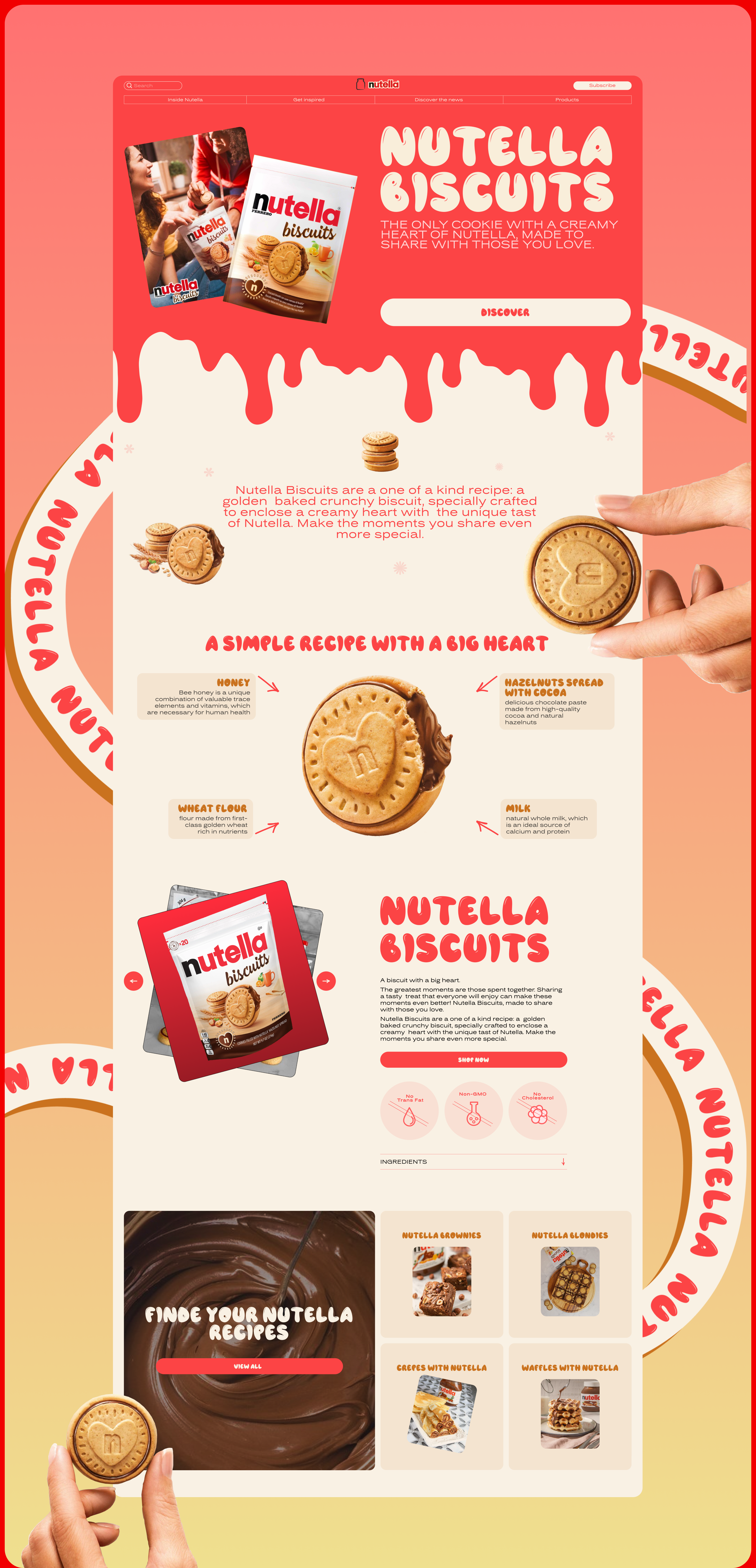 Nutella Redesign Concept — Corporate website — Изображение №8 — Интерфейсы на Dprofile