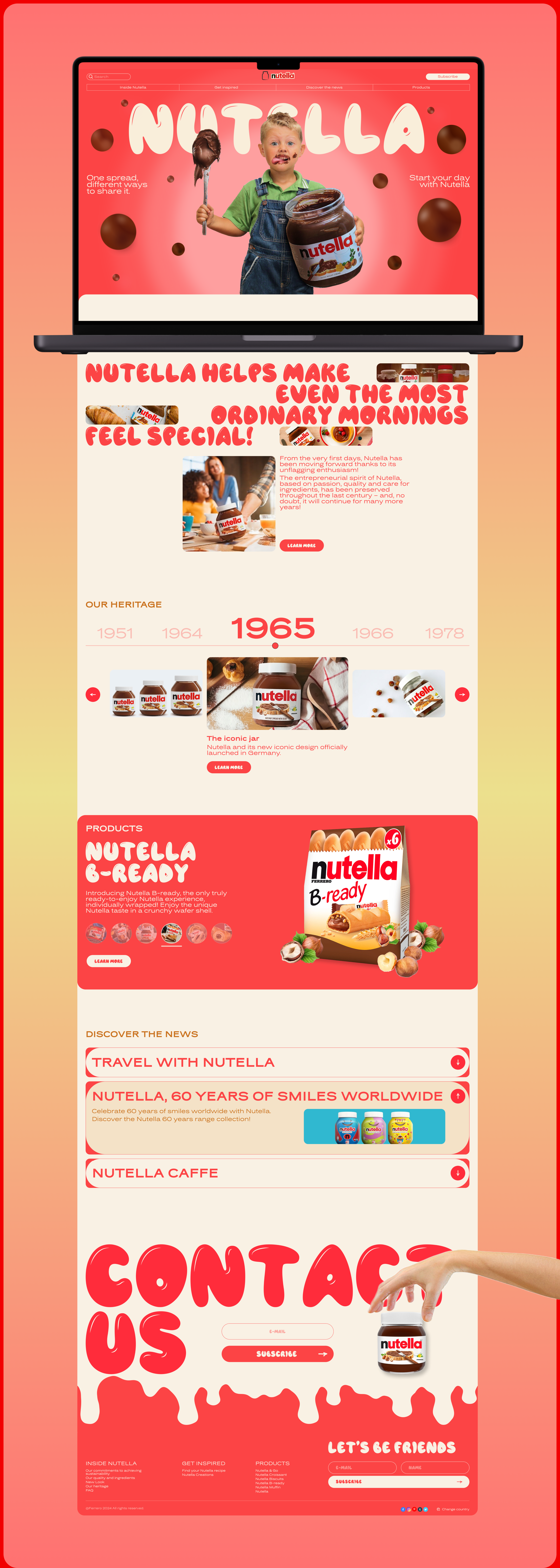 Nutella Redesign Concept — Corporate website — Изображение №3 — Интерфейсы на Dprofile