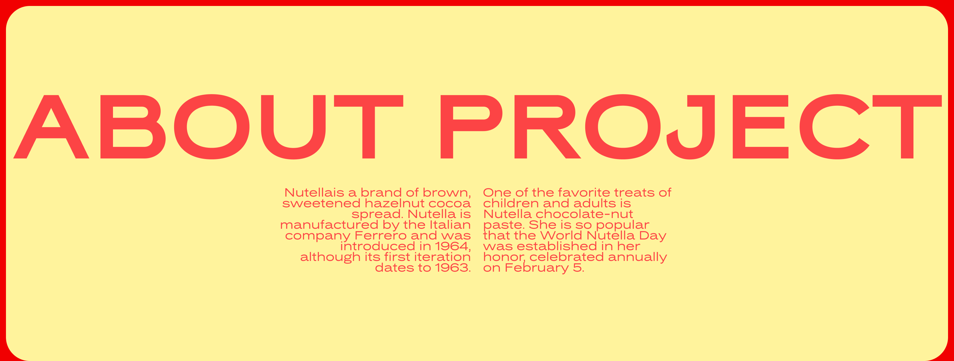 Nutella Redesign Concept — Corporate website — Изображение №2 — Интерфейсы на Dprofile