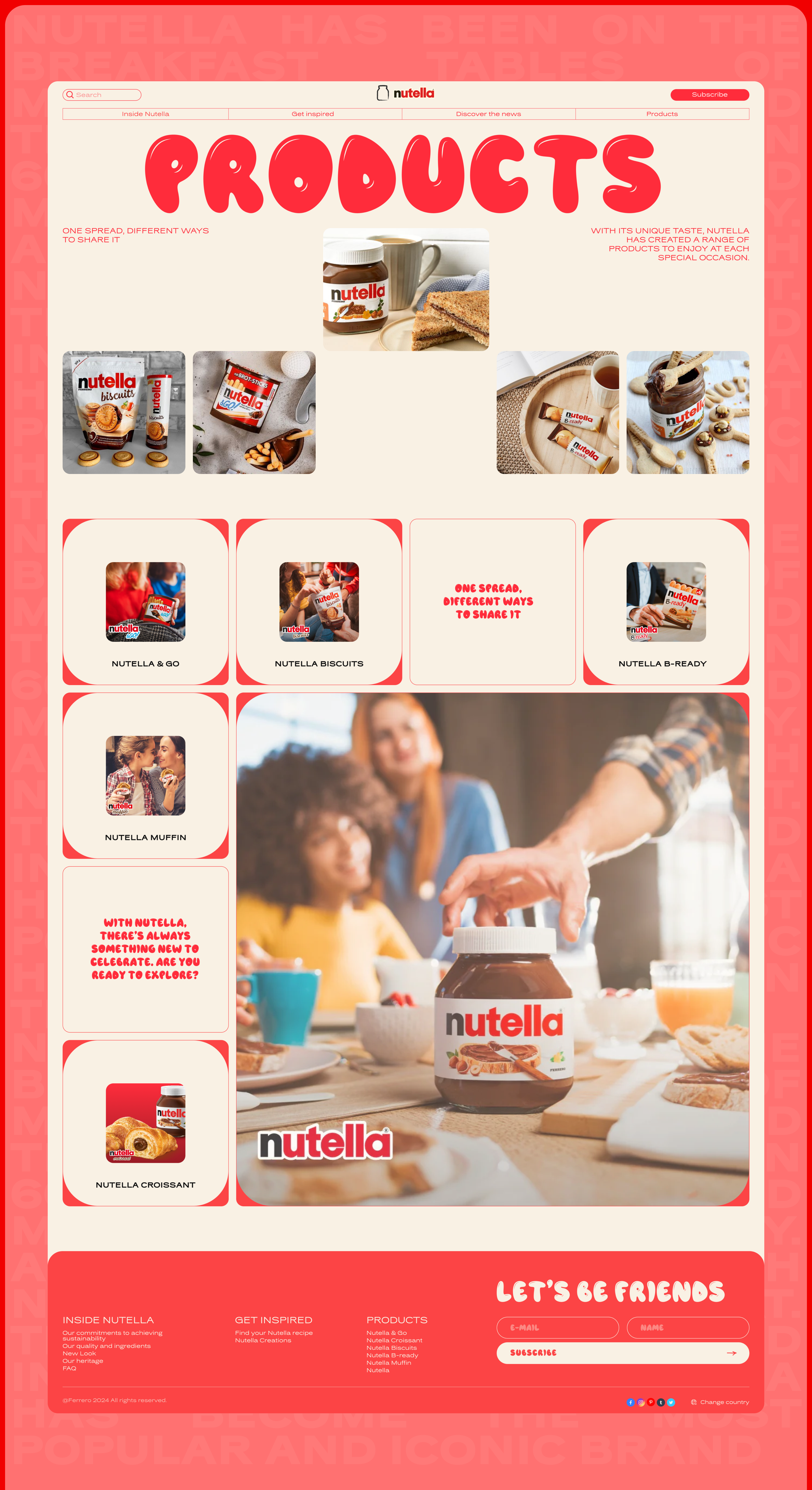 Nutella Redesign Concept — Corporate website — Изображение №6 — Интерфейсы на Dprofile