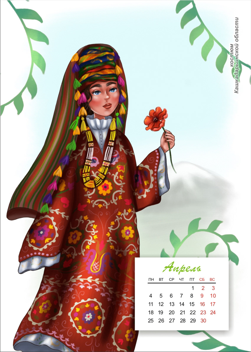 Series of illustrations with Uzbekistan fashion — Изображение №8 — Иллюстрация, Графика на Dprofile