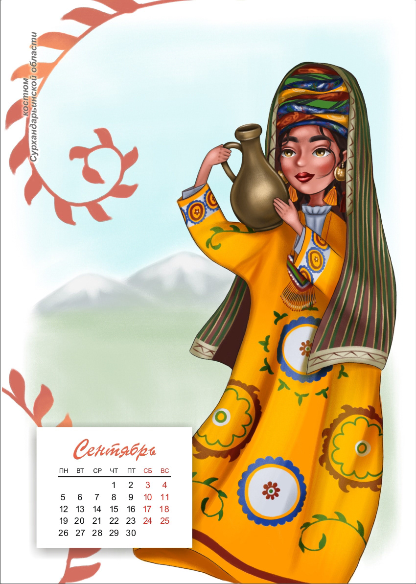 Series of illustrations with Uzbekistan fashion — Изображение №13 — Иллюстрация, Графика на Dprofile