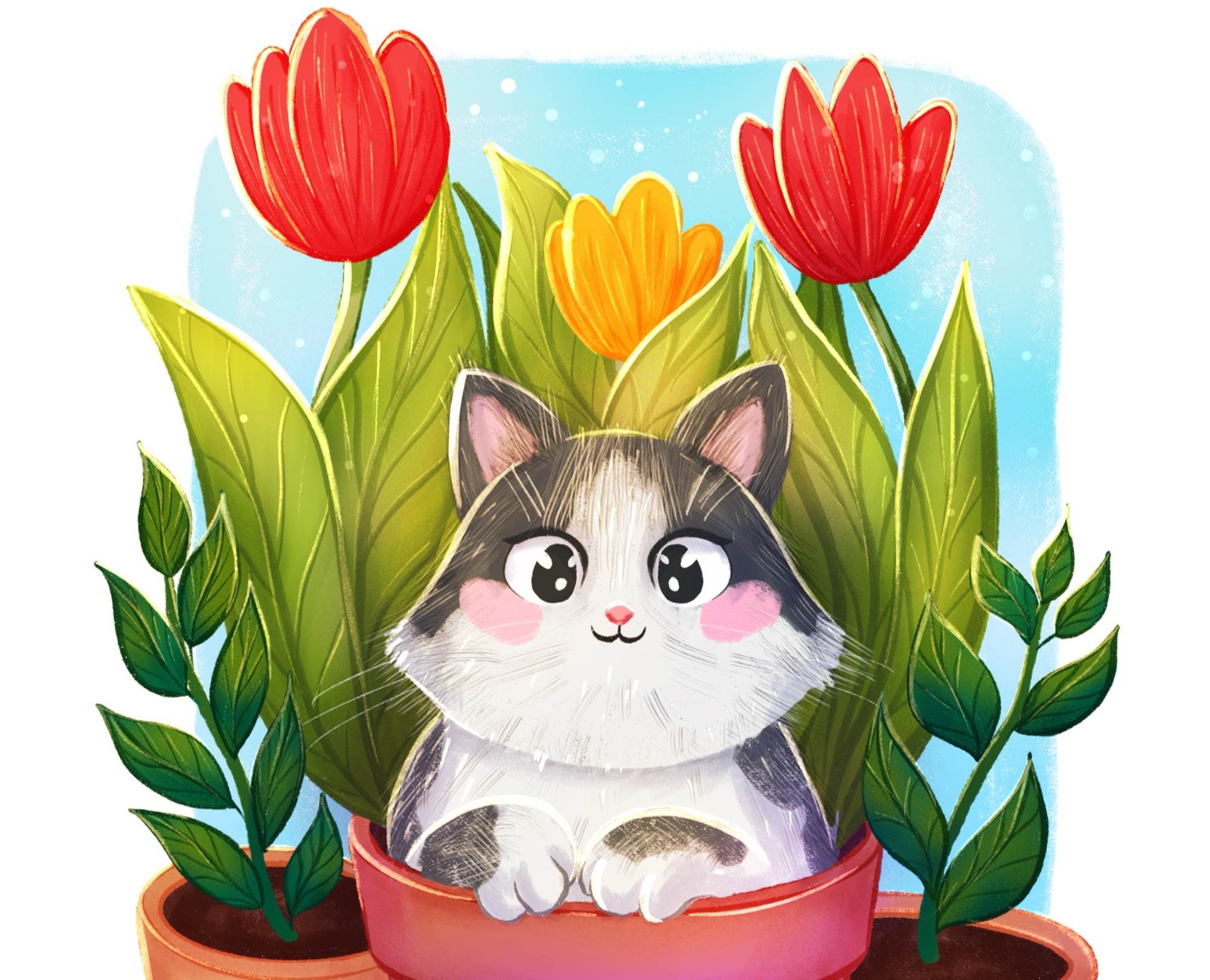 Весенний кот по имени Цветочек на Dprofile