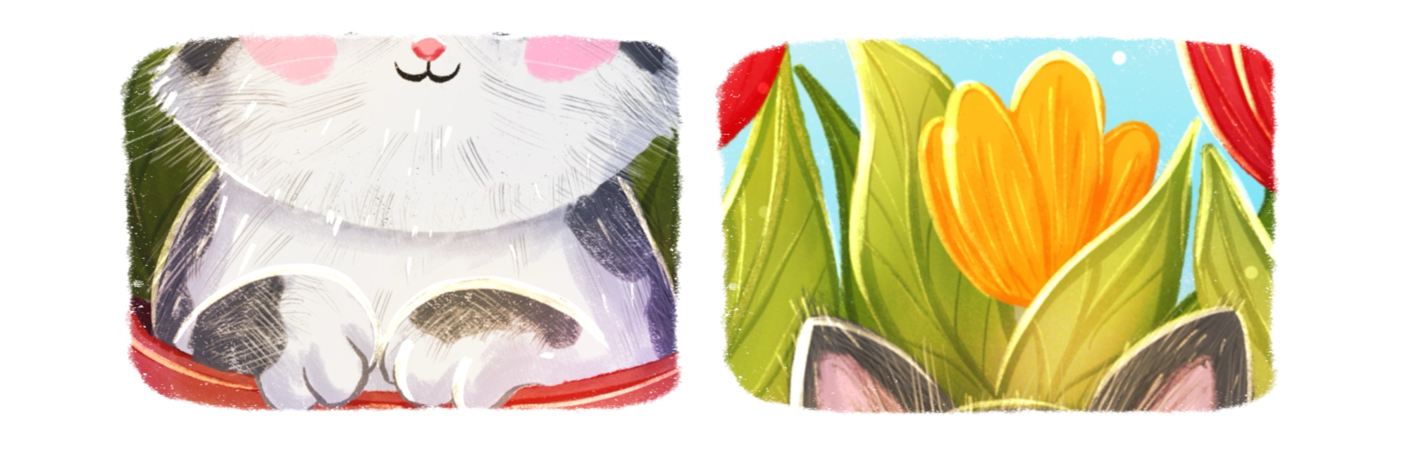 Весенний кот по имени Цветочек — Изображение №3 — Иллюстрация, Графика на Dprofile