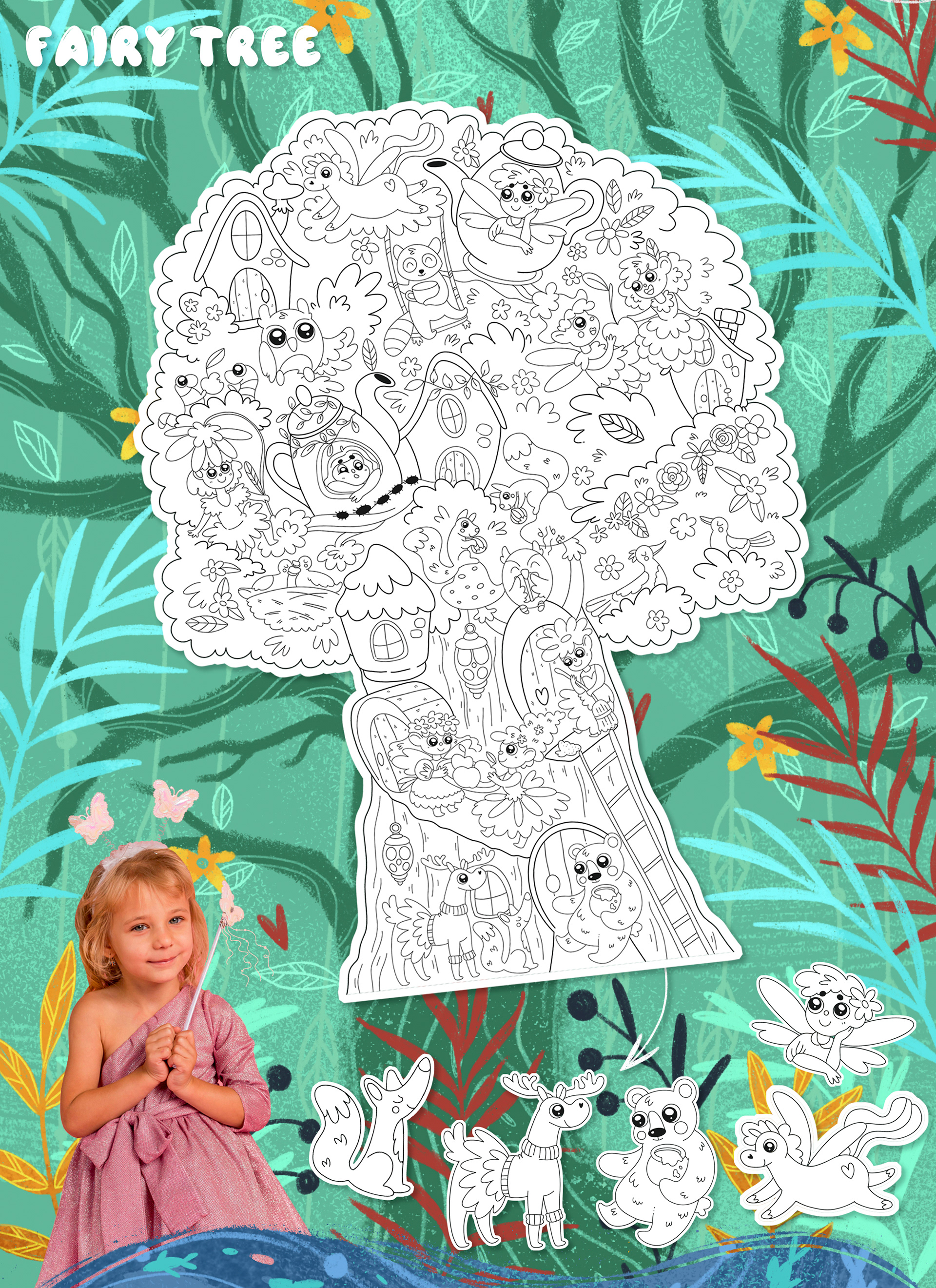 Настенные раскраски для девочек и мальчиков — Изображение №6 — Иллюстрация на Dprofile